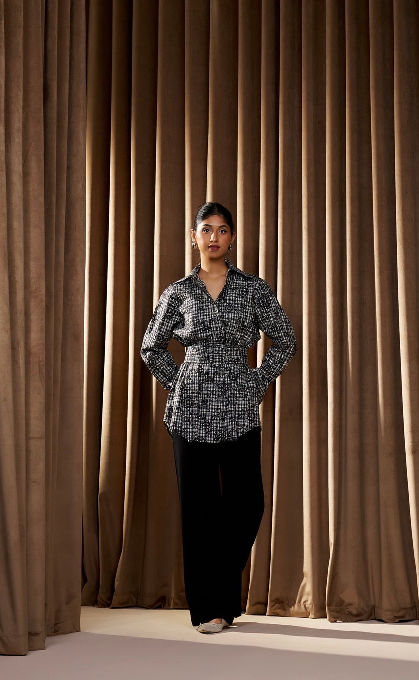 Check Belted top