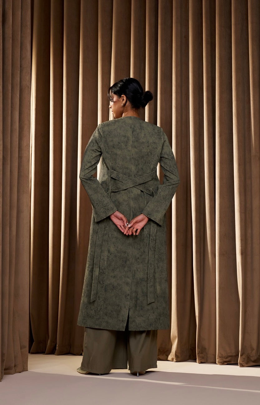 Olive Back Cross blazer