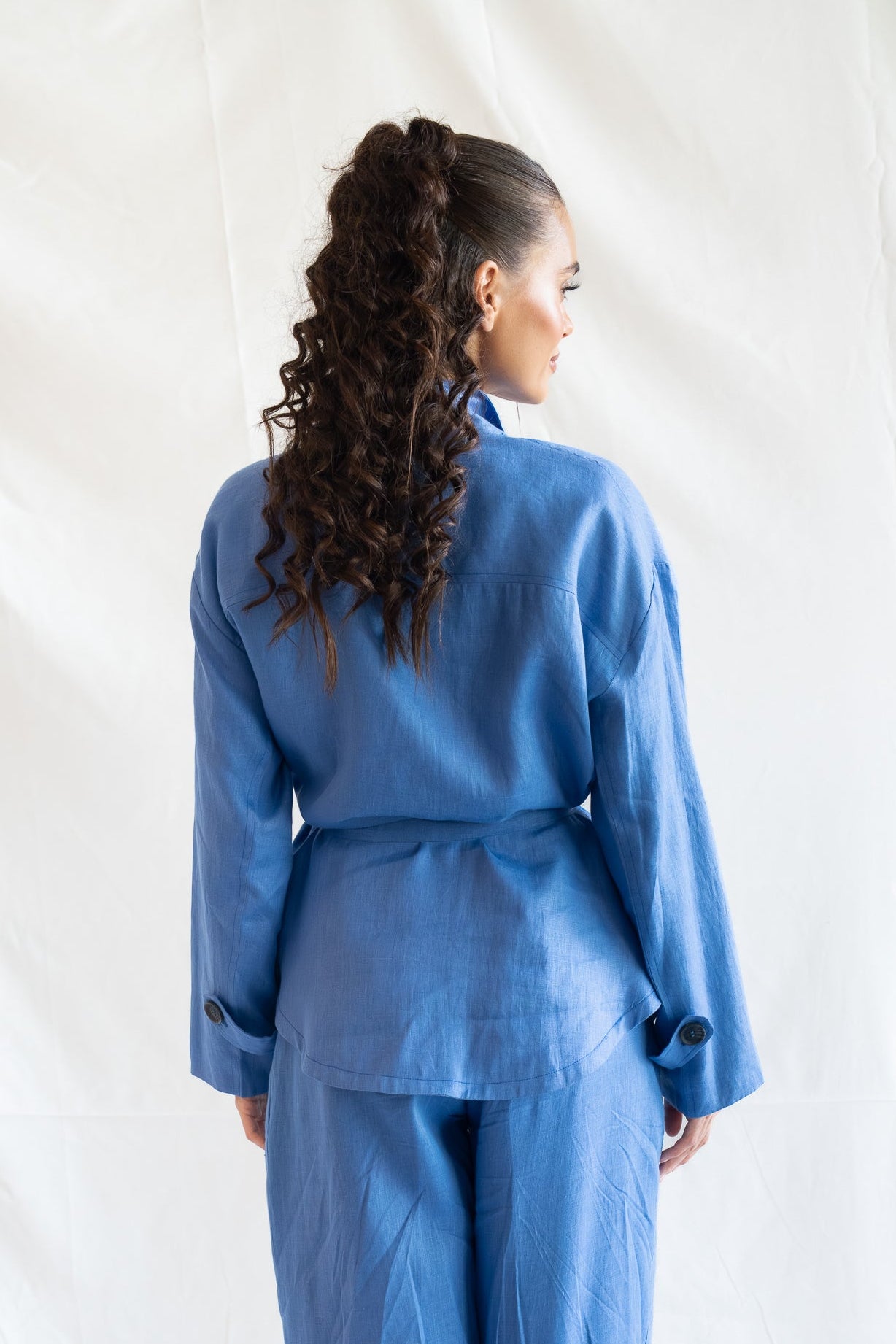 Santorini top-pure linen