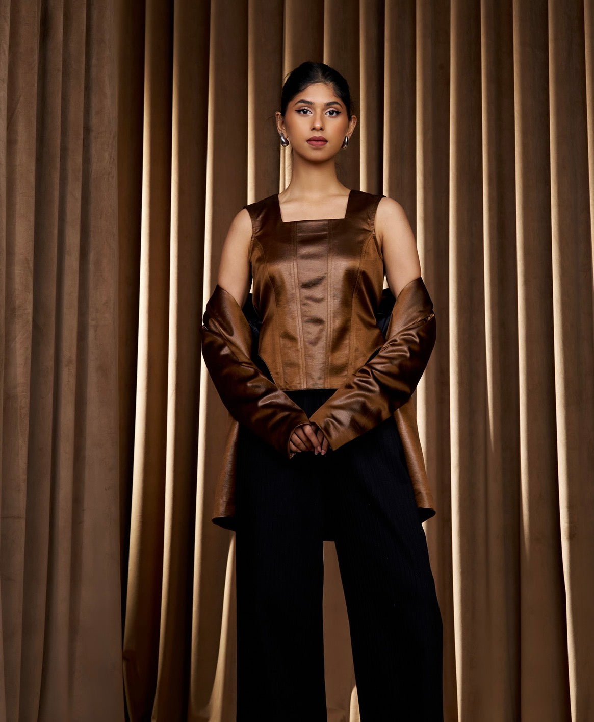 Mocha Corset Set