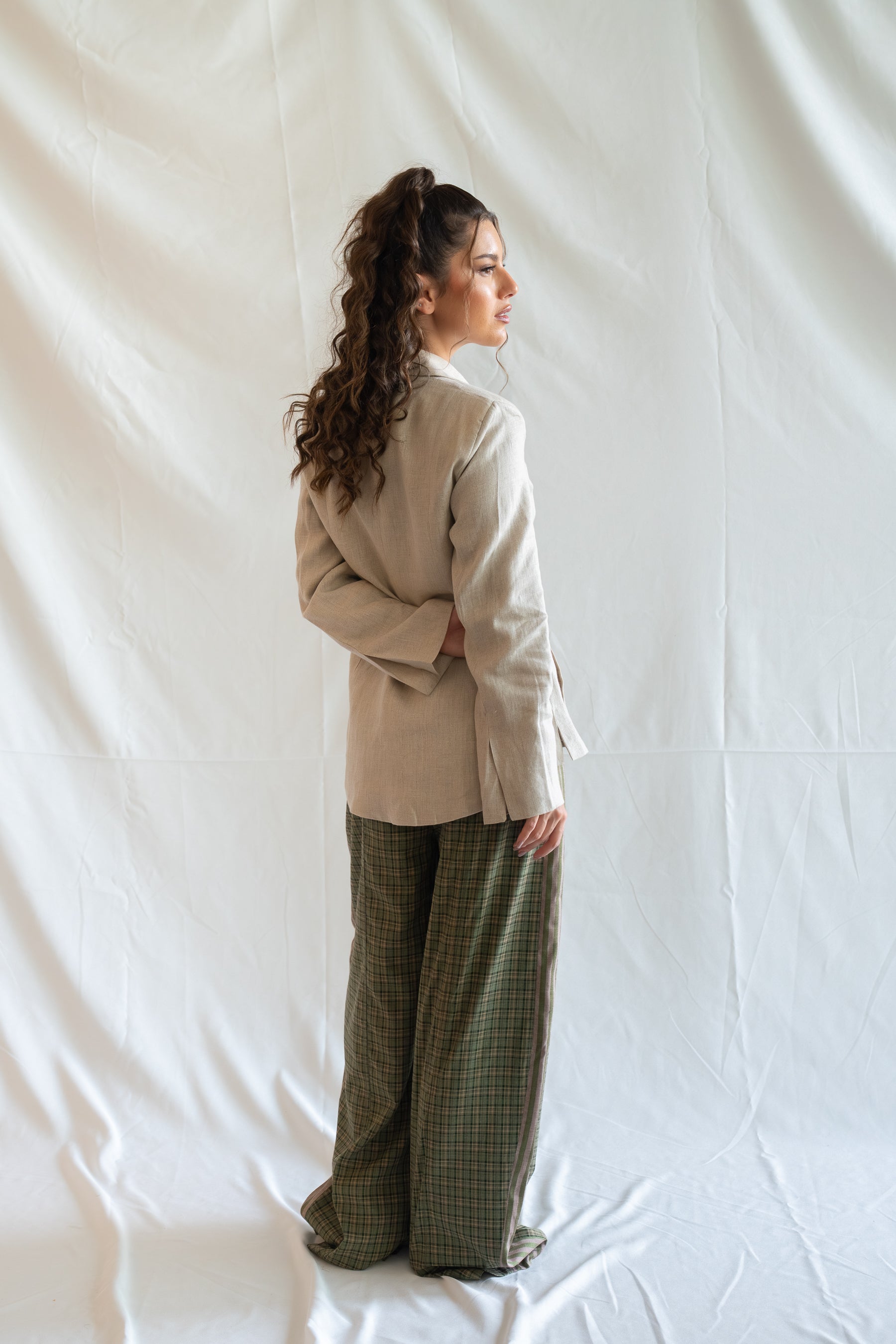 Sandstone blazer-pure linen