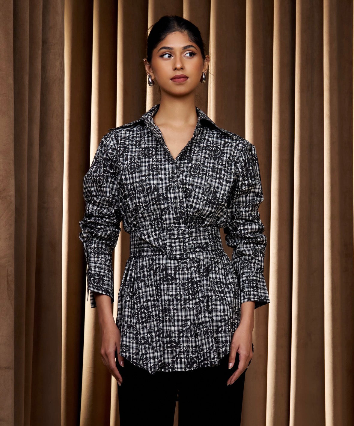 Check Belted top