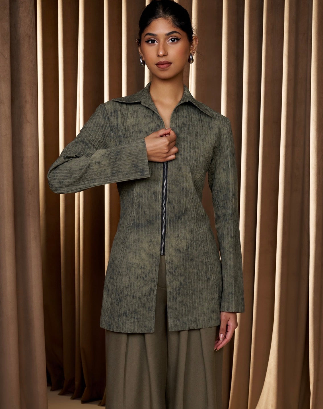 Olive Zip Top