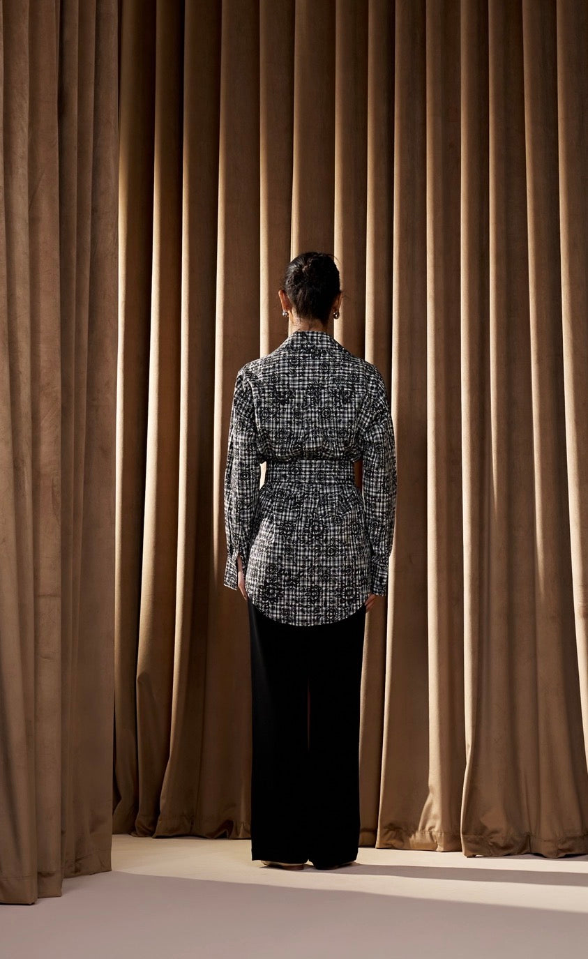 Check Belted top