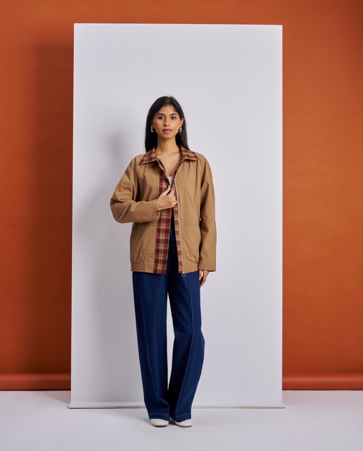 Chequered Panel Jacket