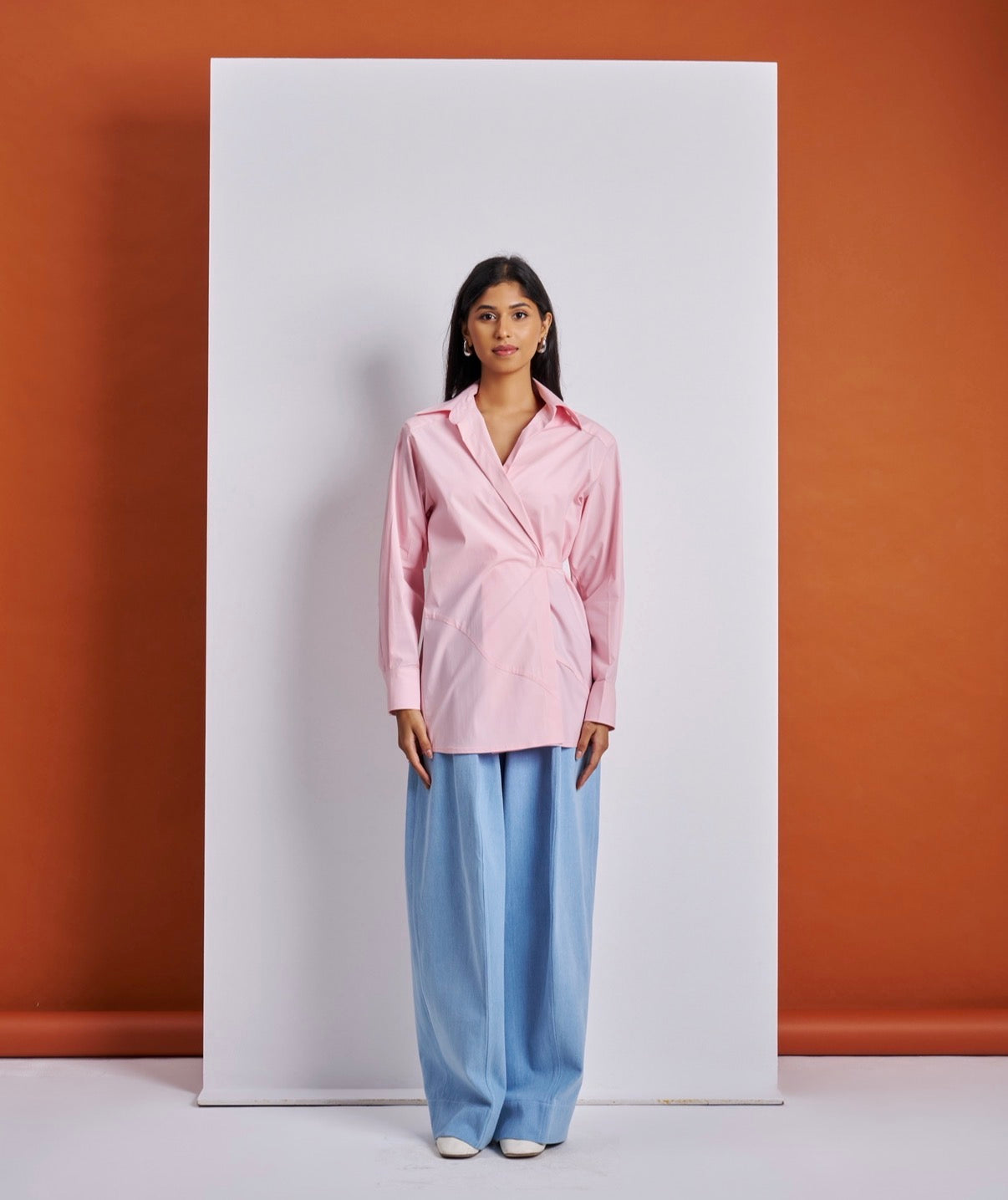 Padded Wrap Pink Shirt