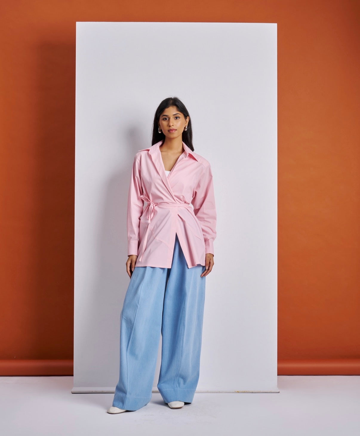 Padded Wrap Pink Shirt