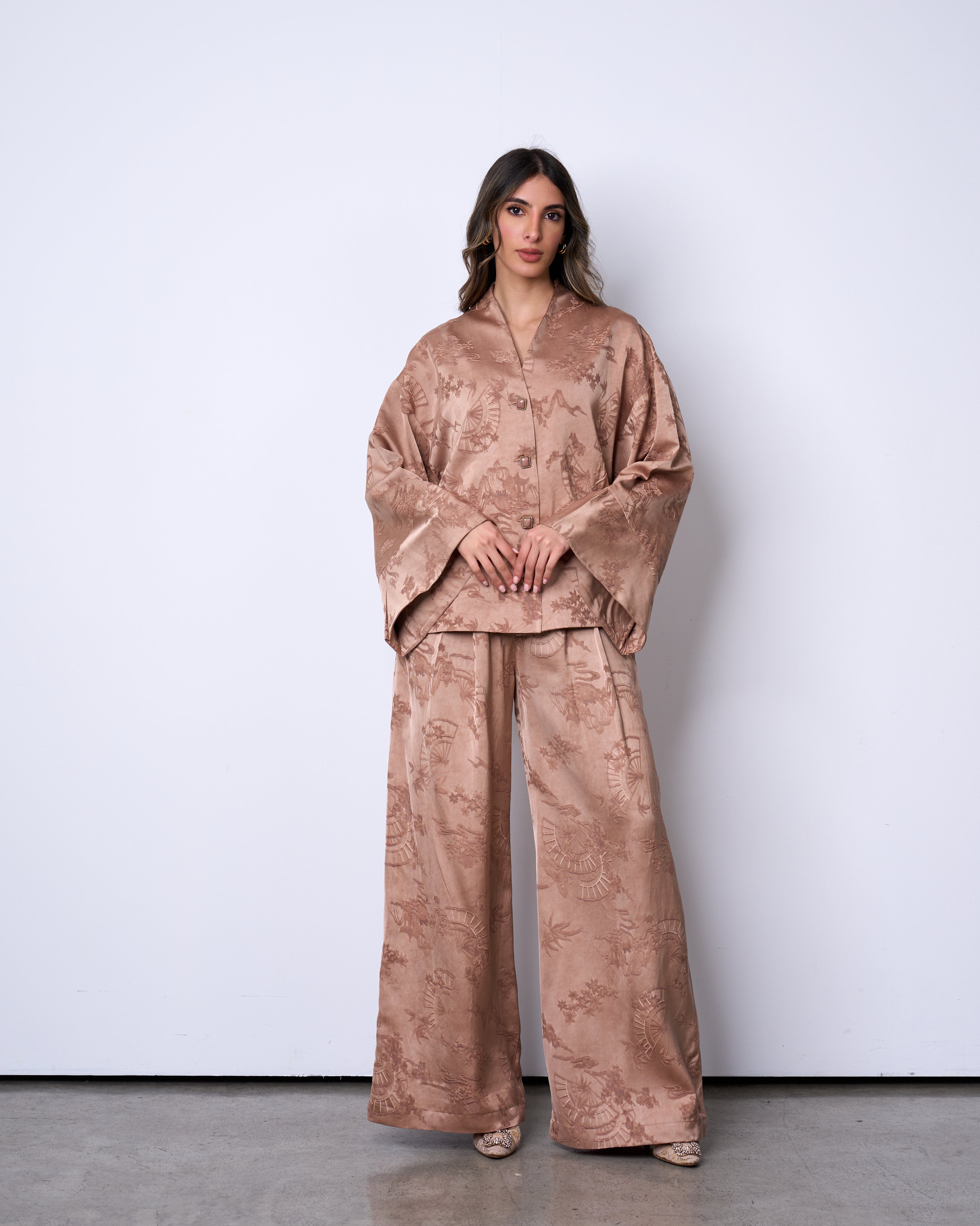 Dusty Peach silk Set