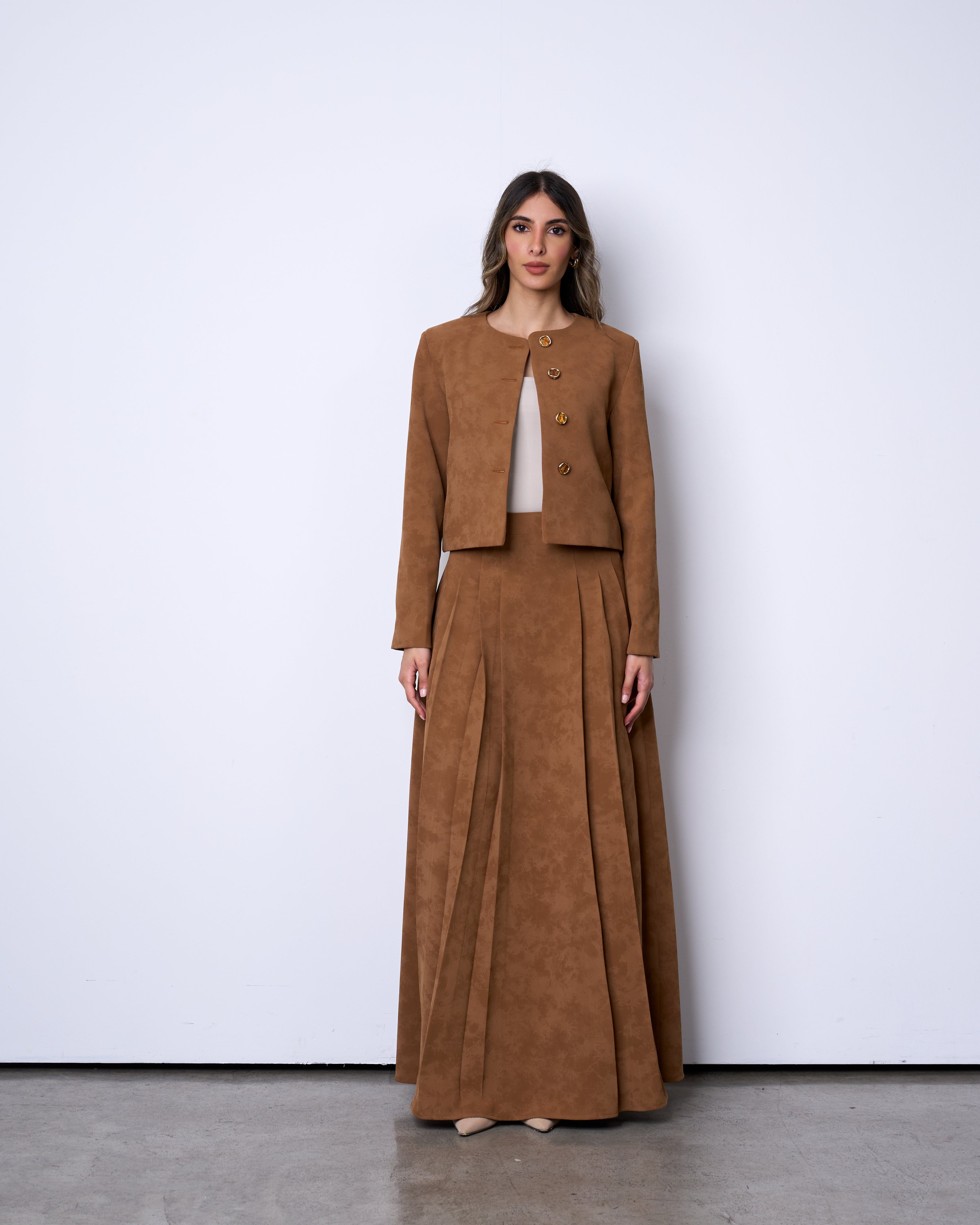 Camel Skirt Set