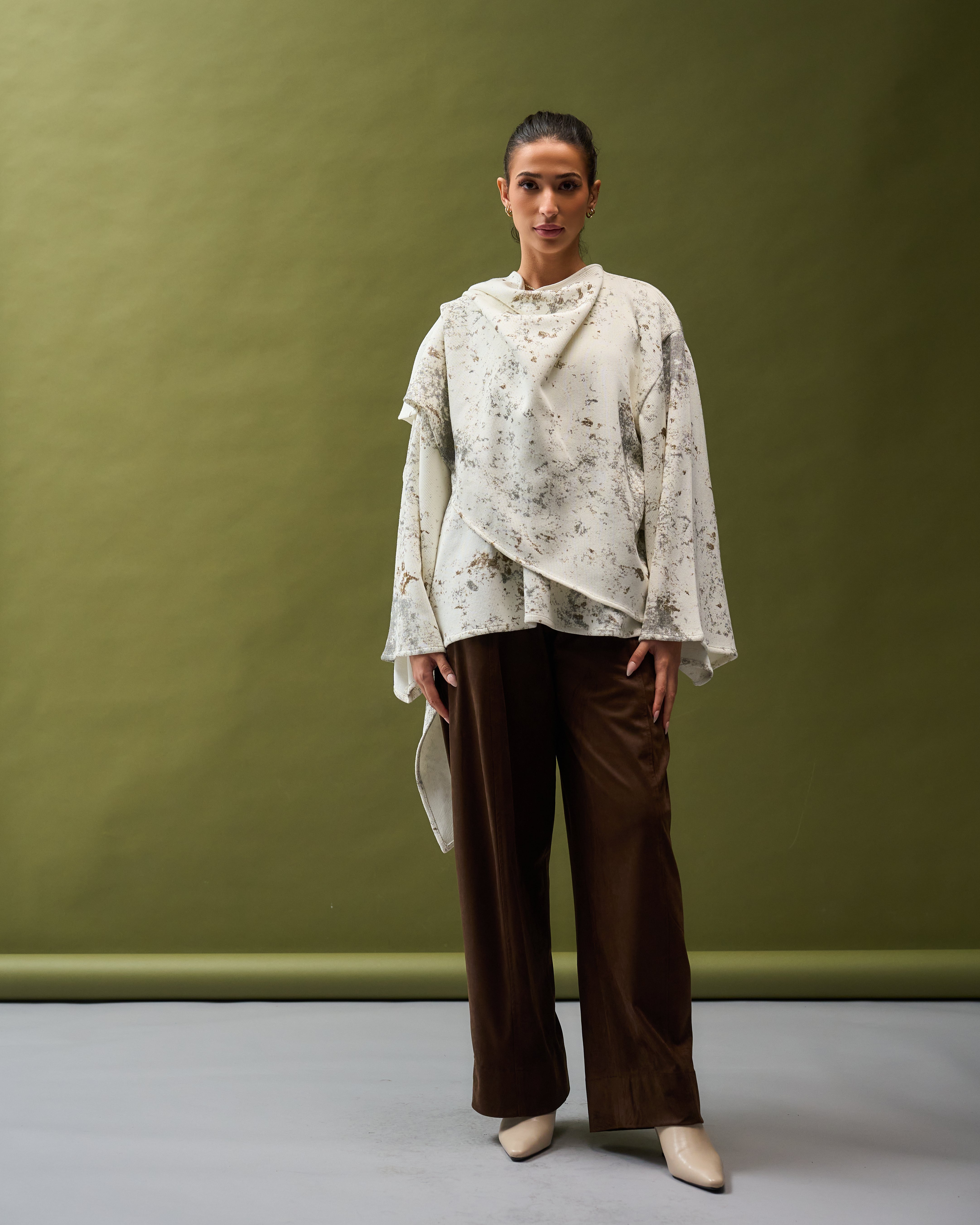 Marble Drape Top