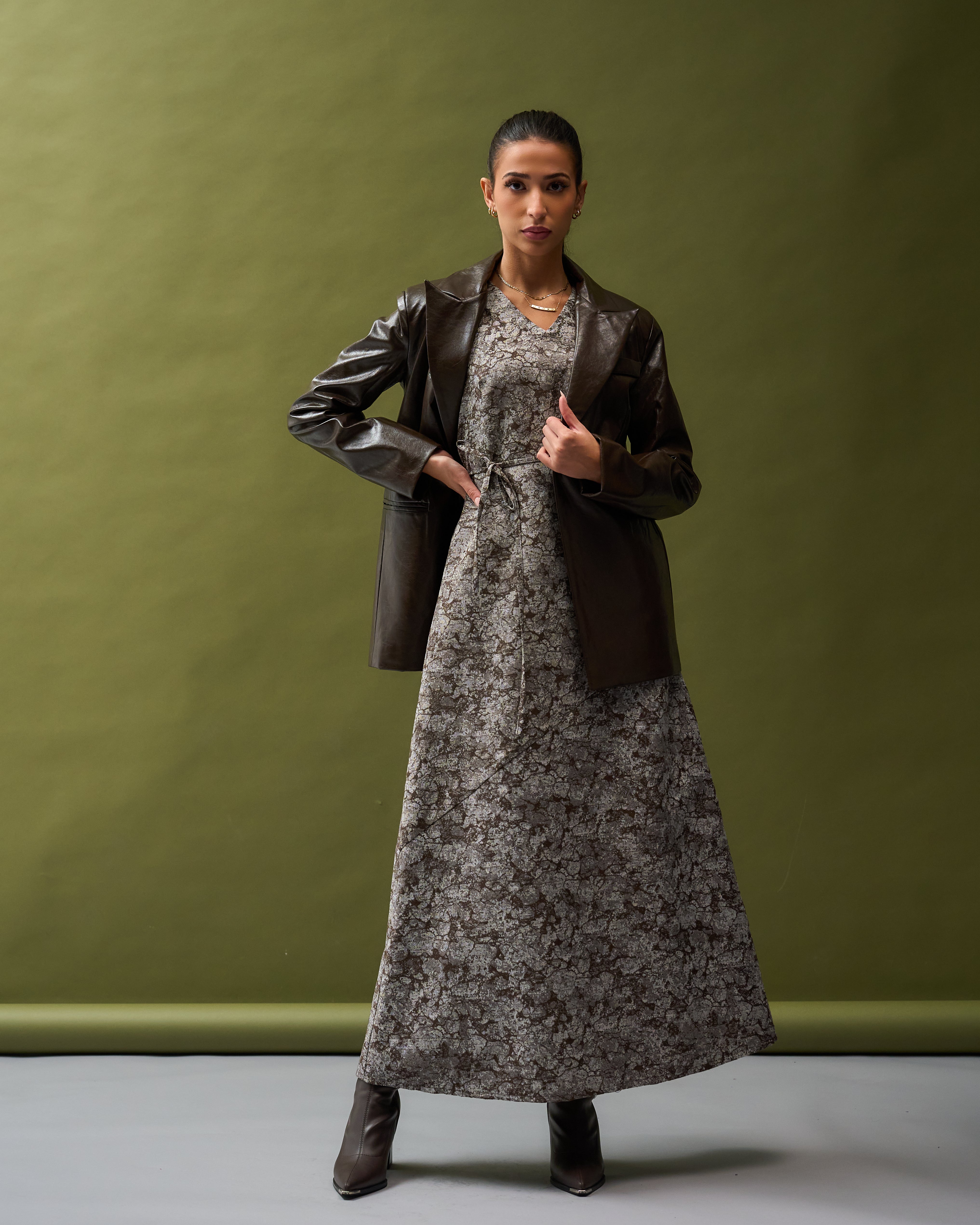 Chocolate Leather blazer