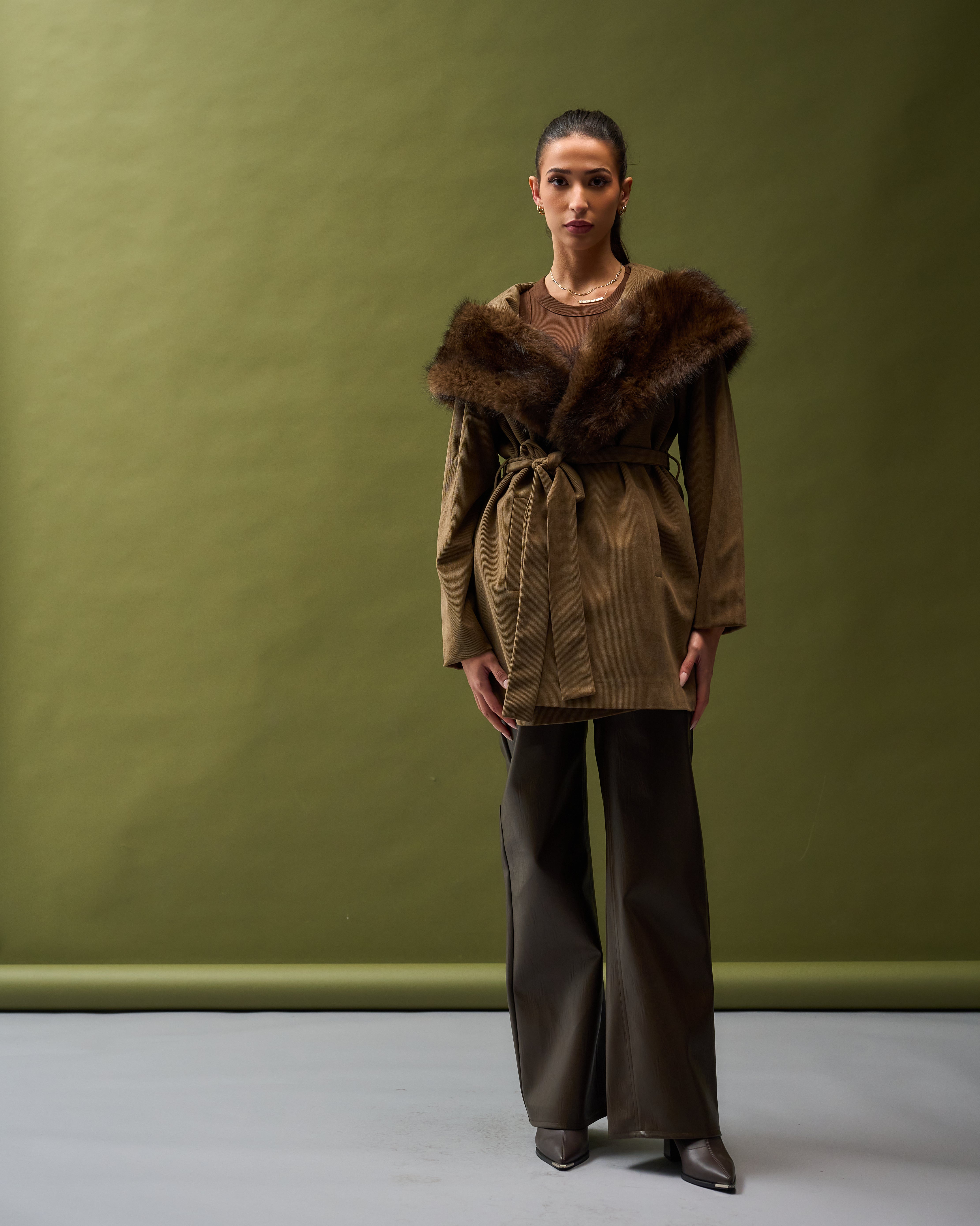 Fur Collar Corduroy jacket