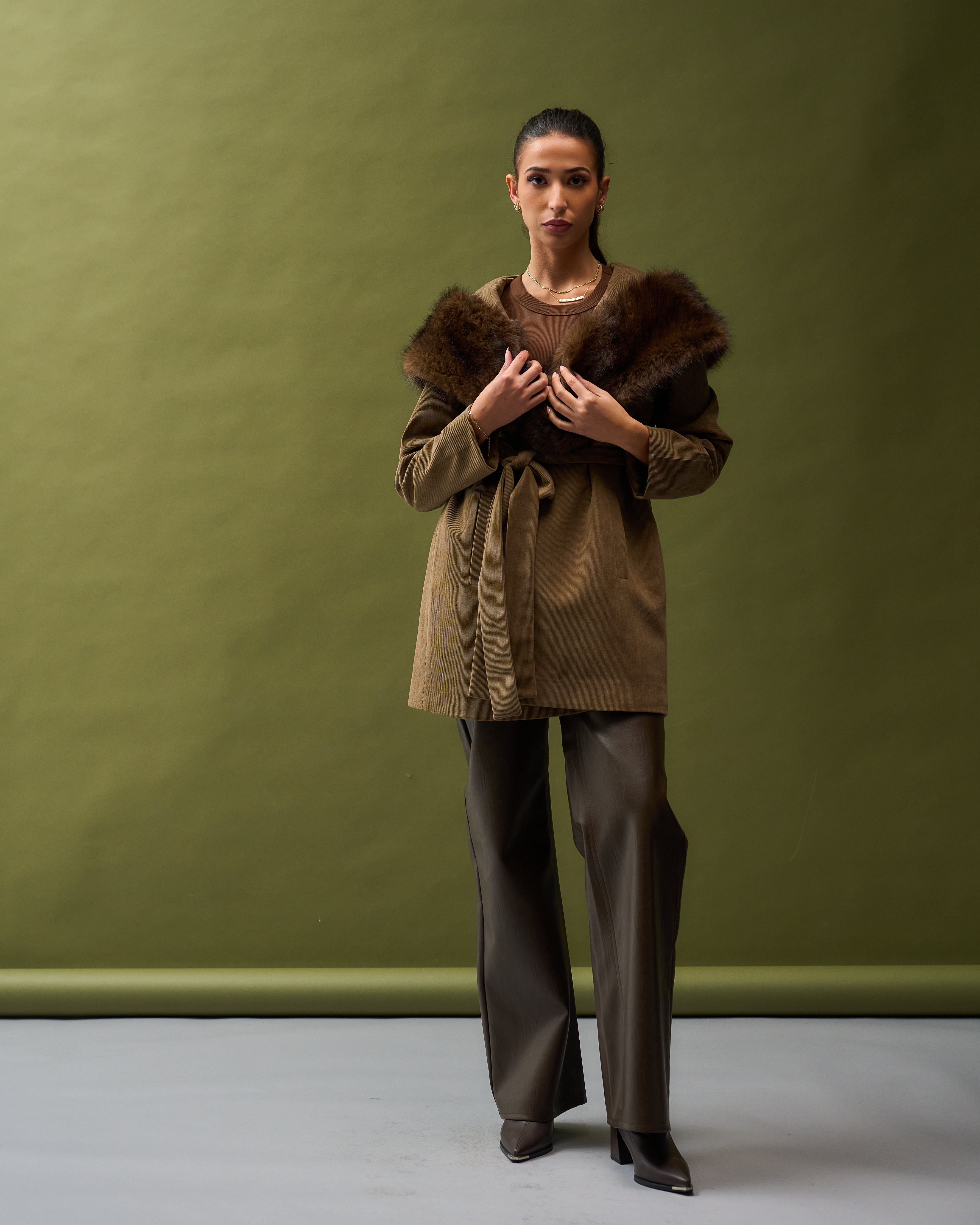 Fur Collar Corduroy jacket