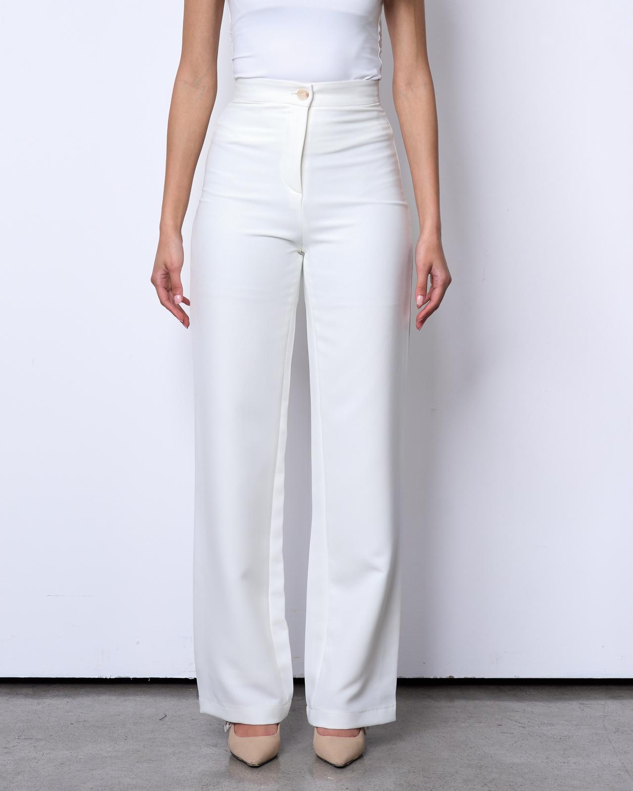 WHITE STRAIGHT PANTS