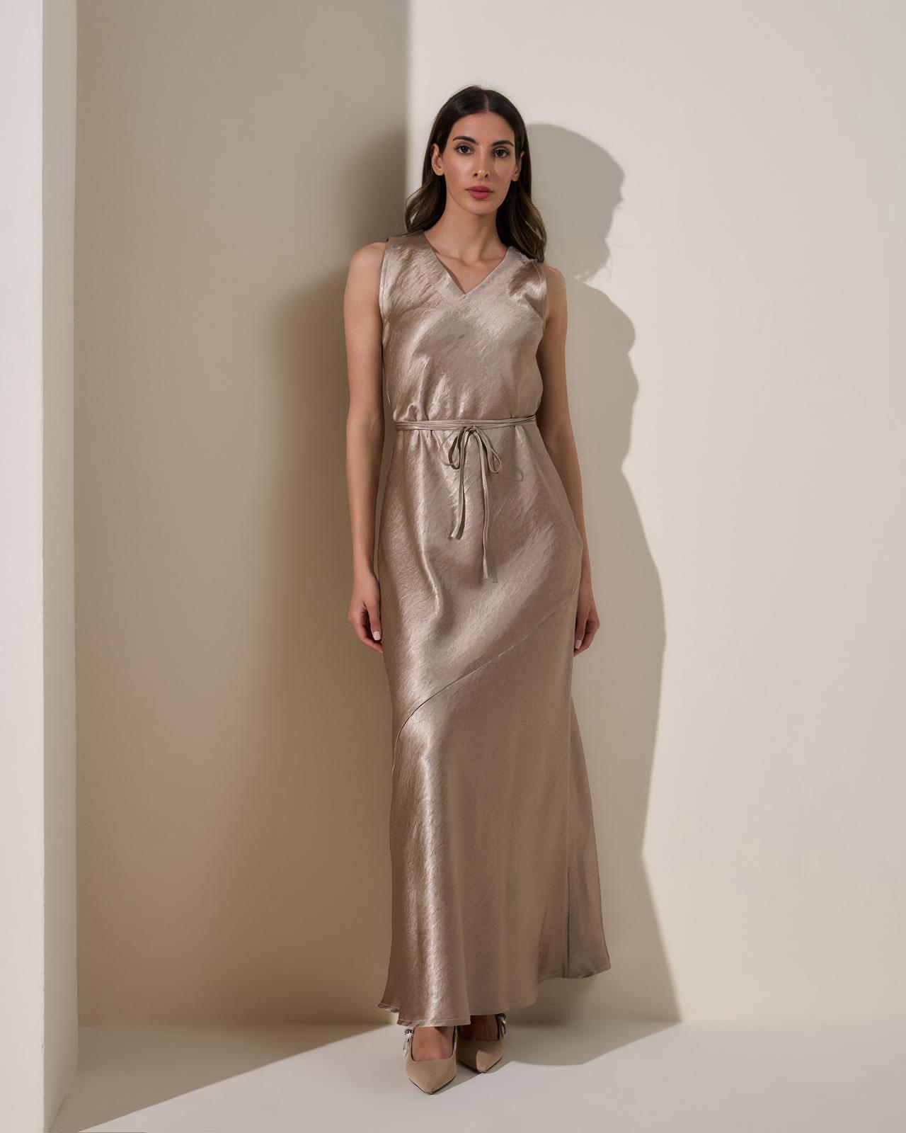 Champagne satin dress