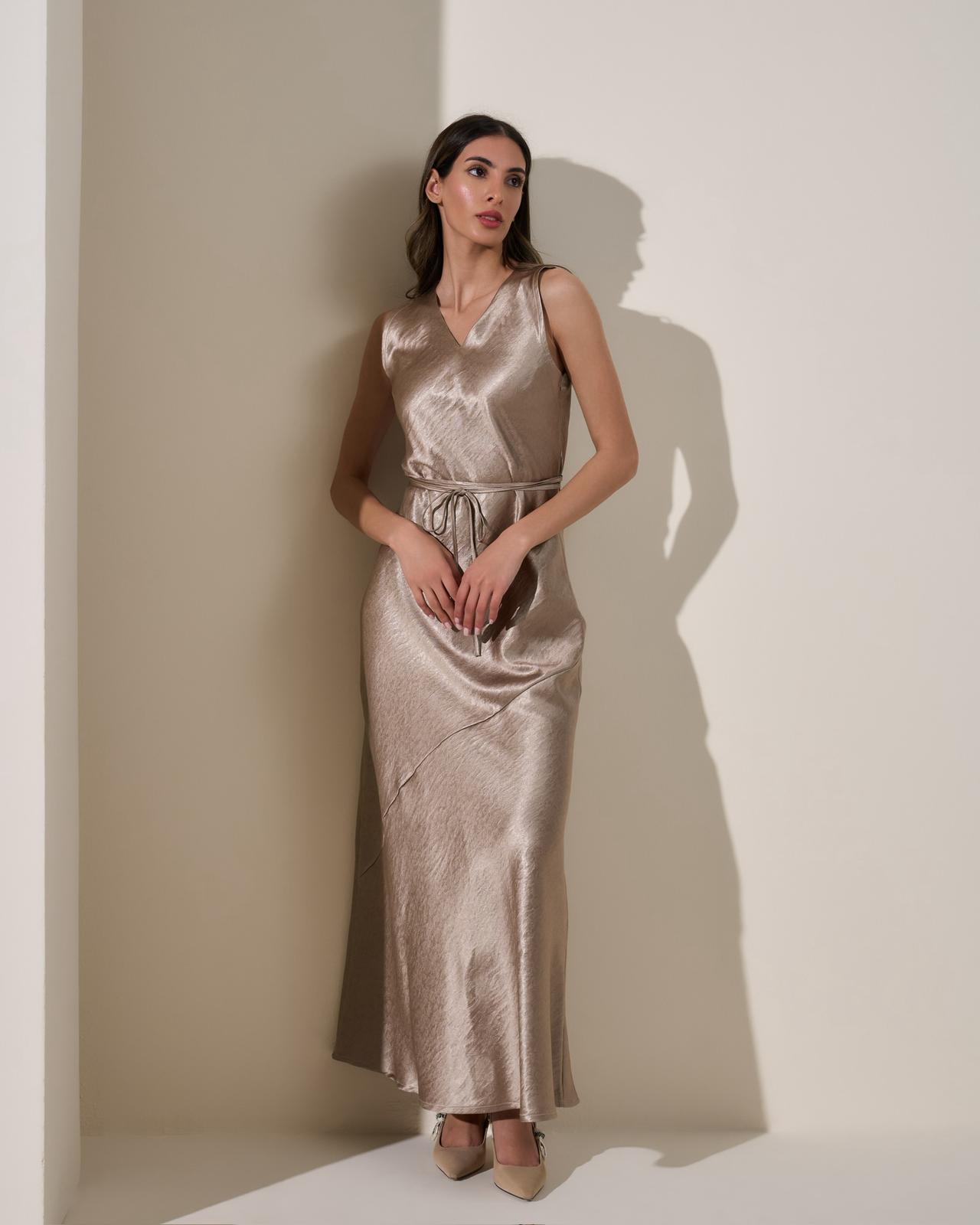 Champagne satin dress