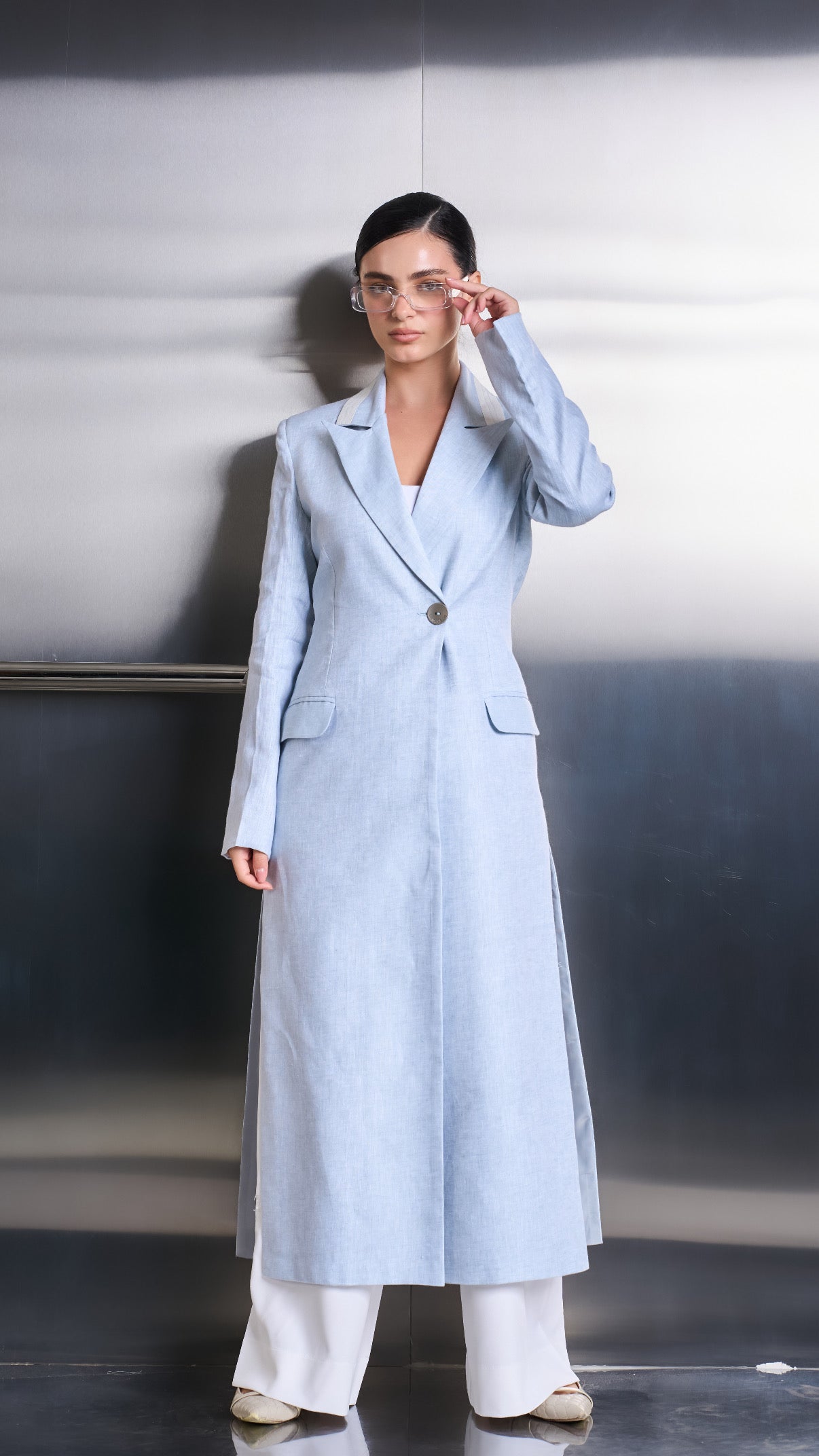 Blue Mist Blazer – Pure Linen