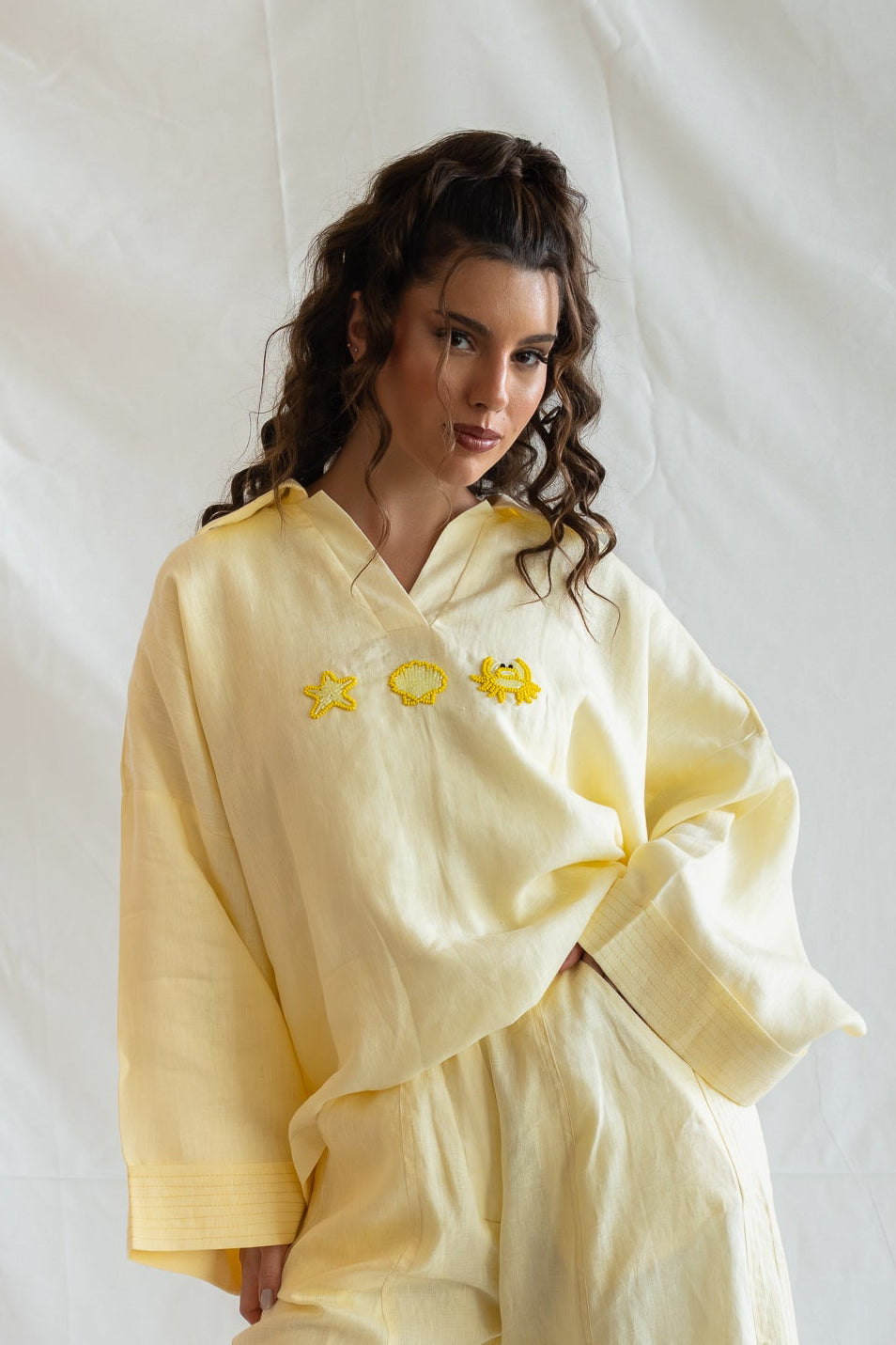 Limoncello top-pure linen