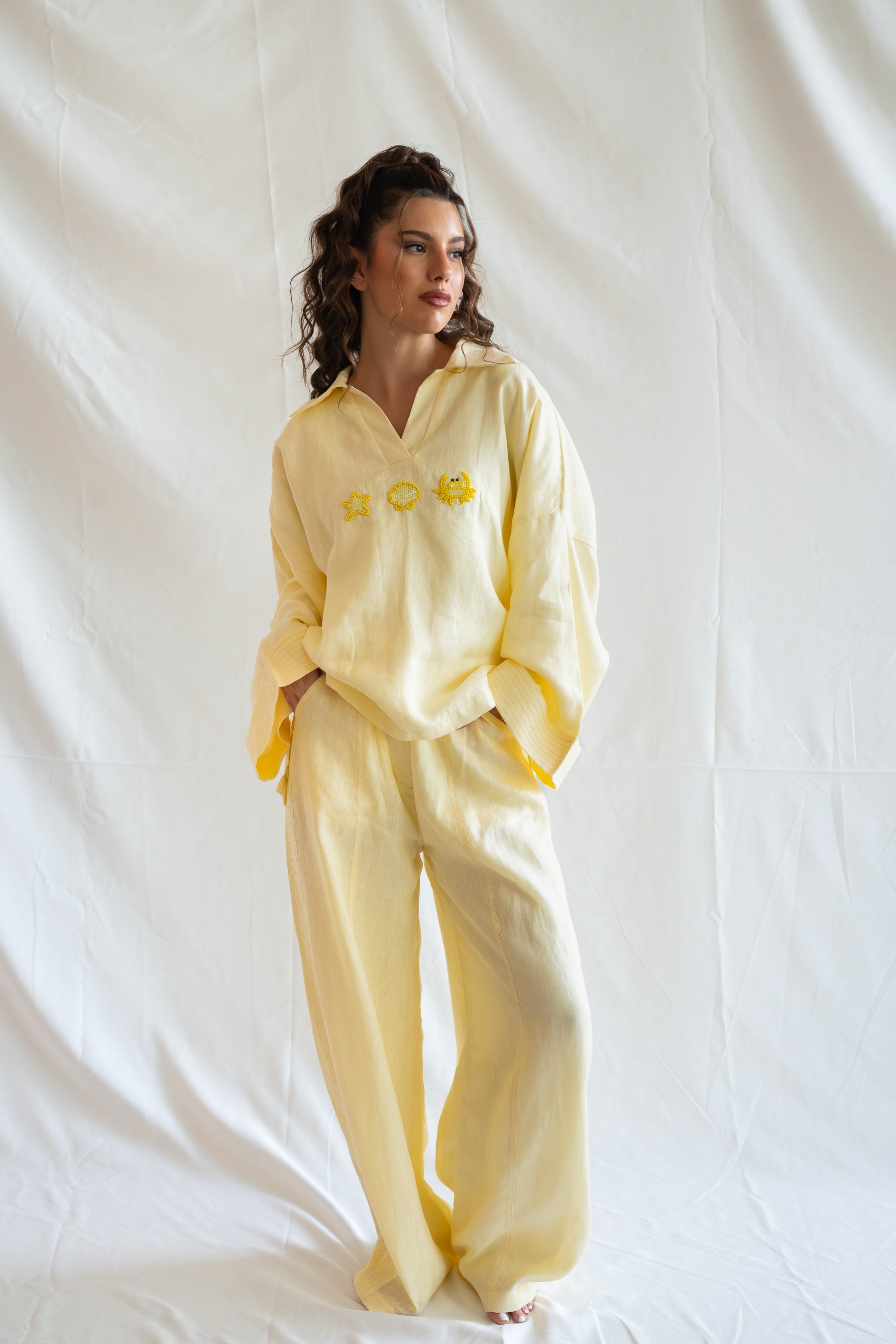 Limoncello top-pure linen