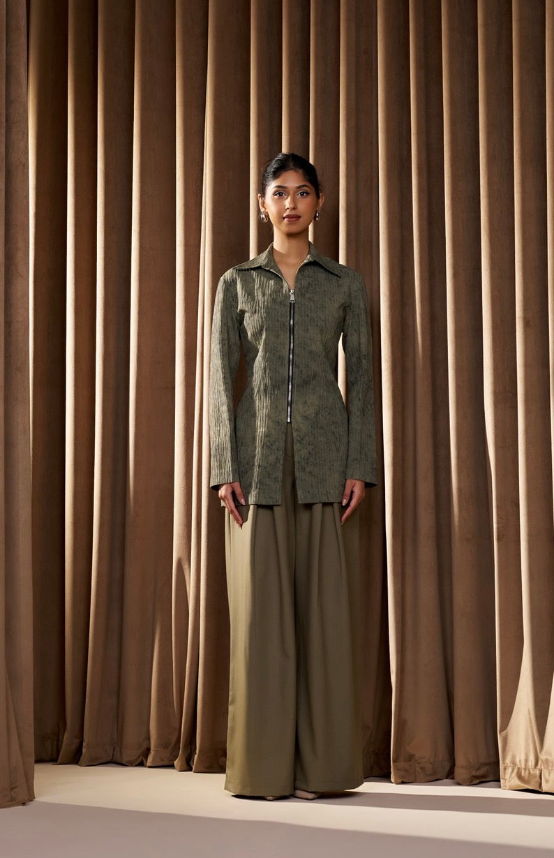 Olive Zip Top