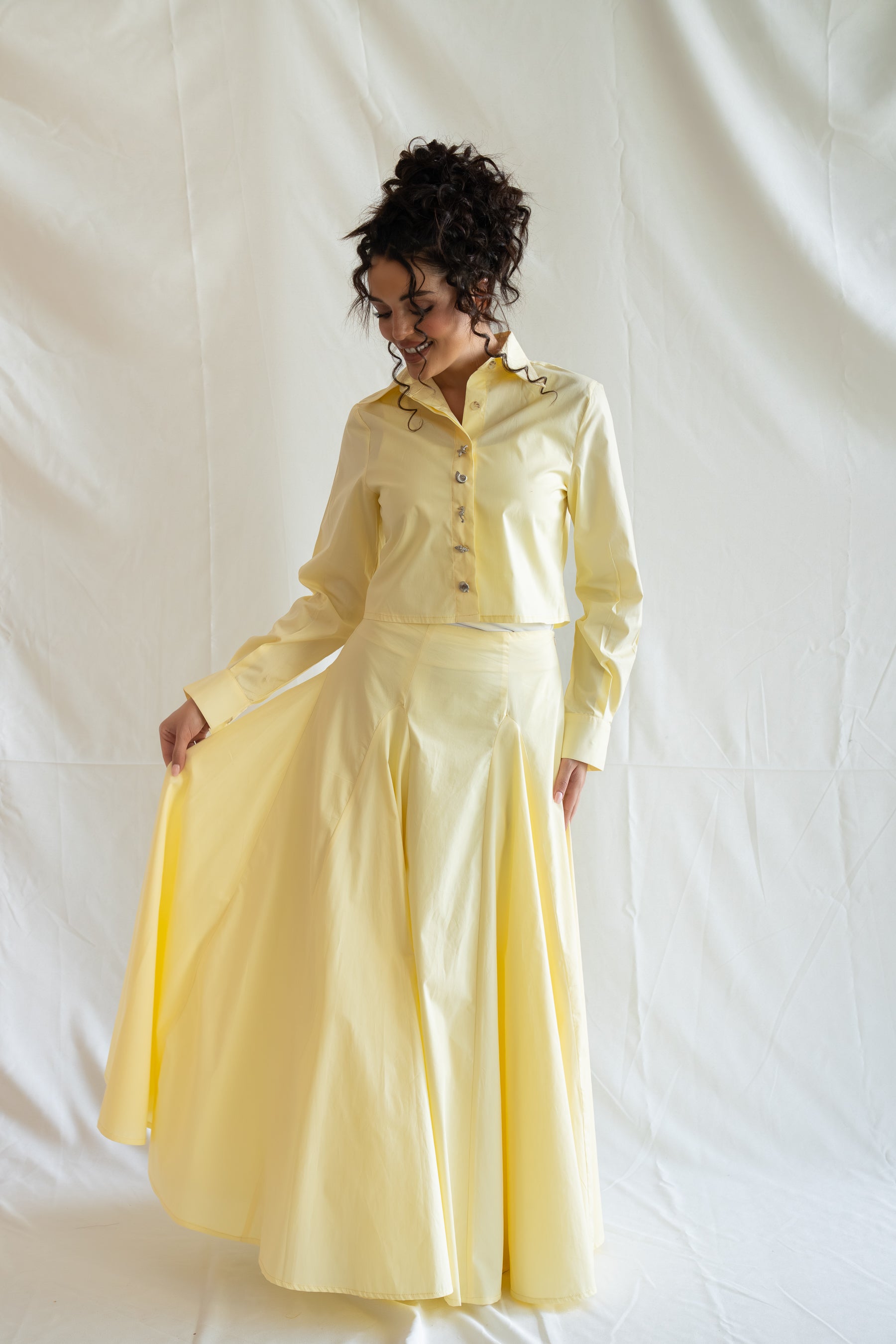 lemon breeze skirt set