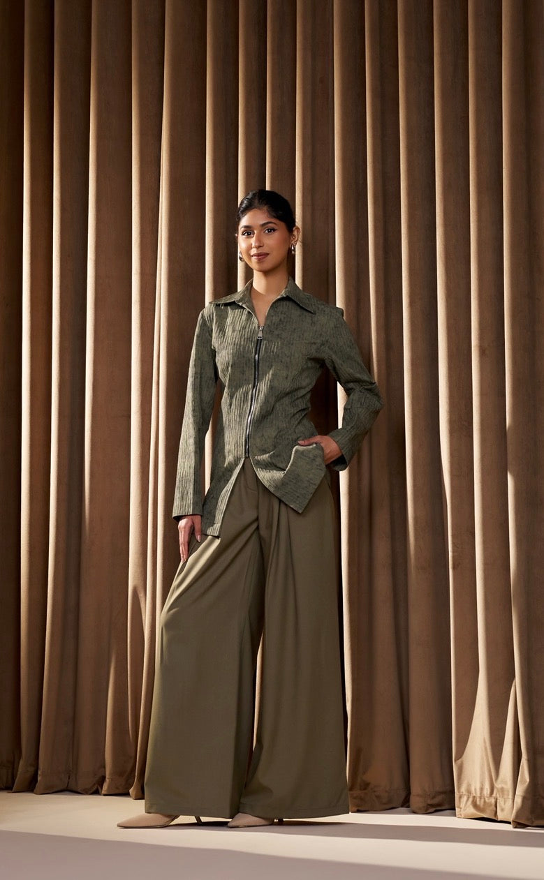 Olive Zip Top