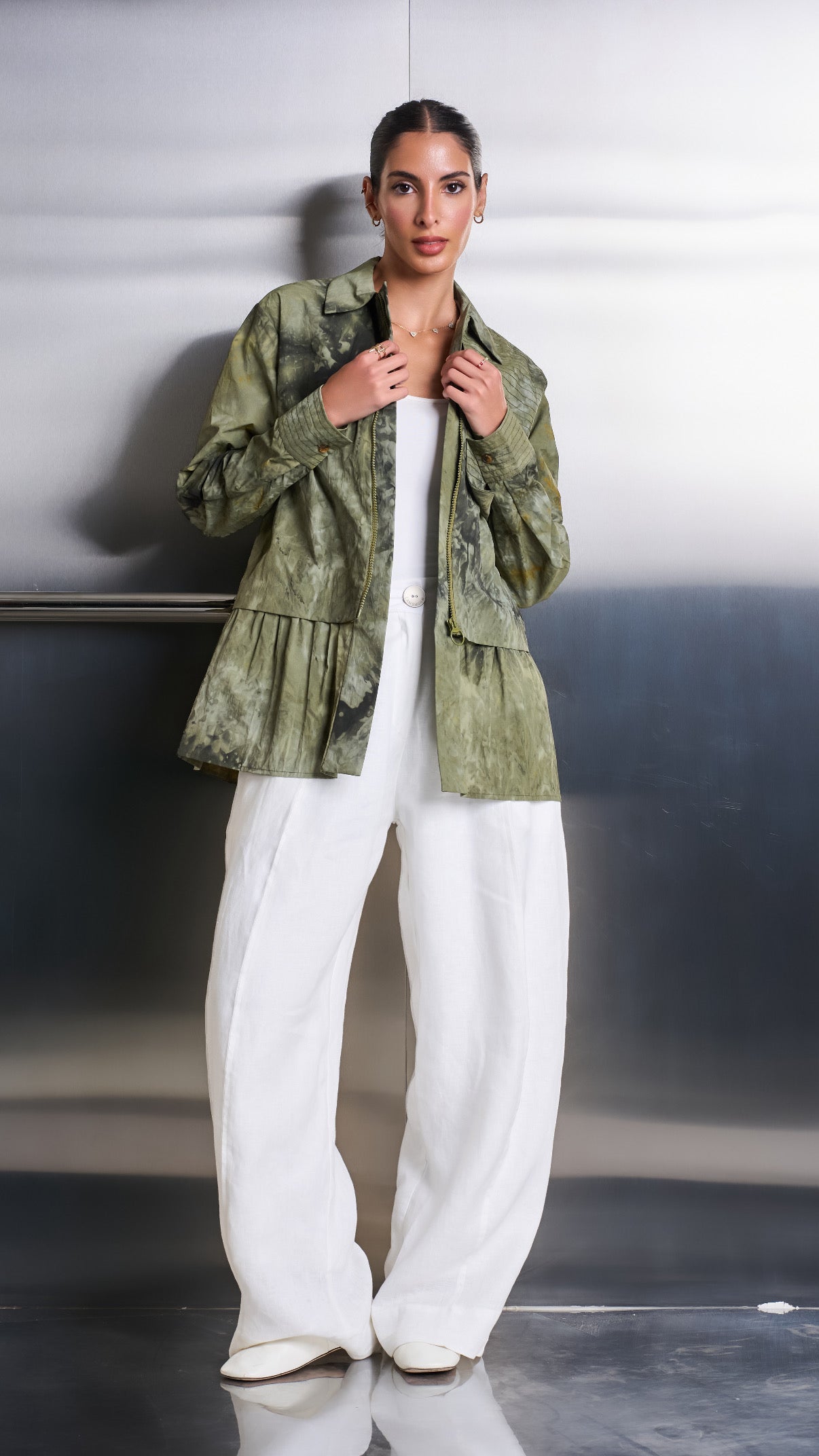 Army Green Short Trench