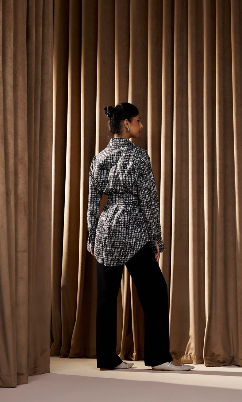 Check Belted top