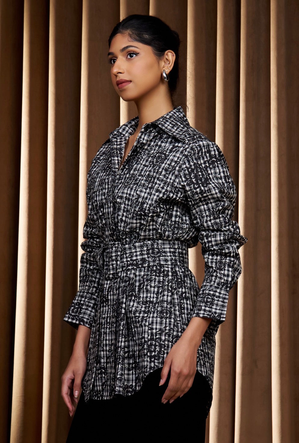 Check Belted top
