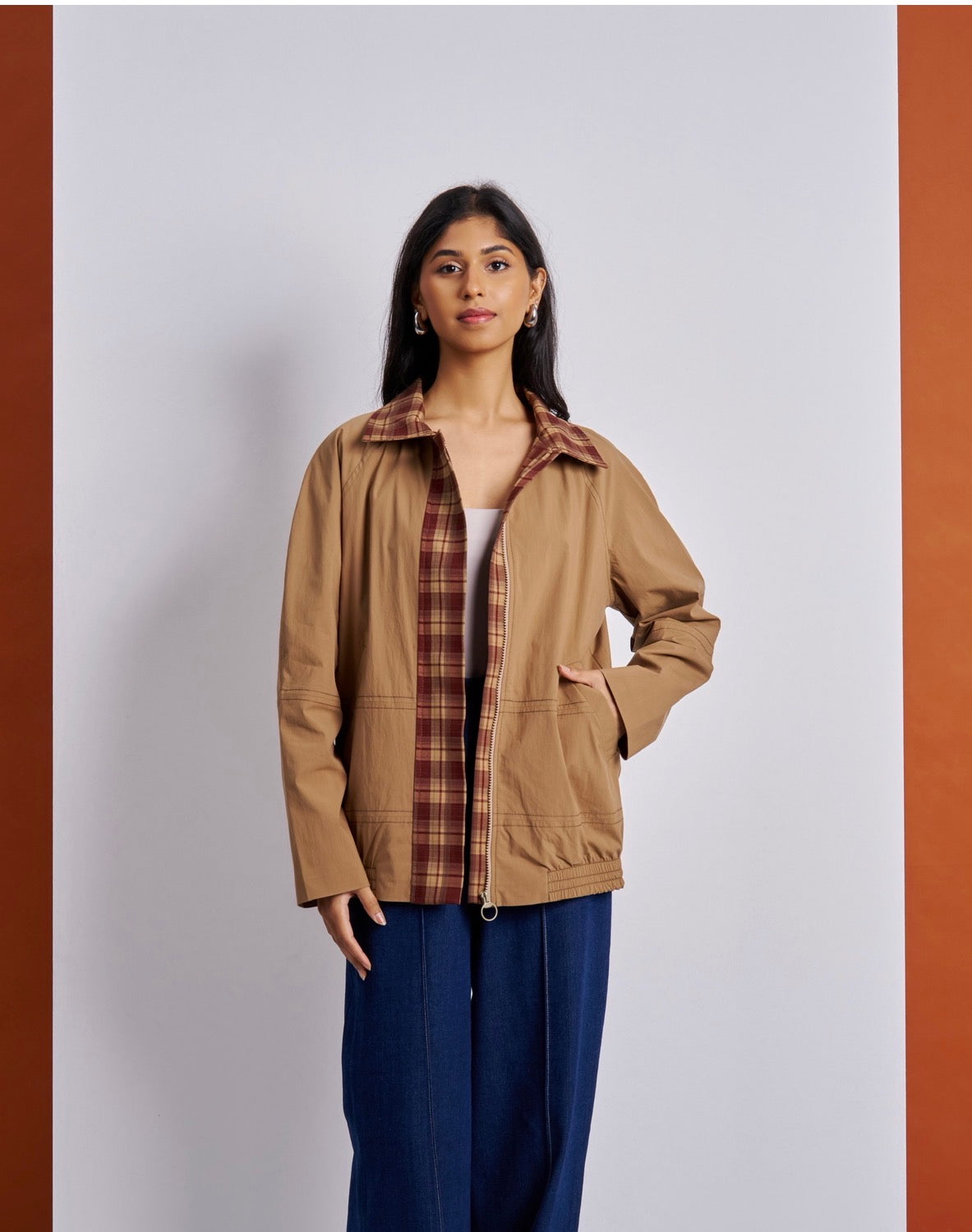 Chequered Panel Jacket