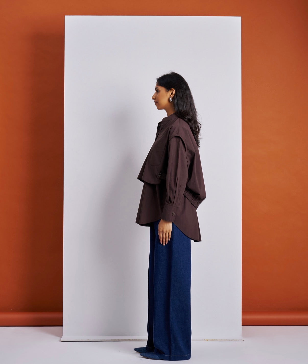 Brown Layered Shirt