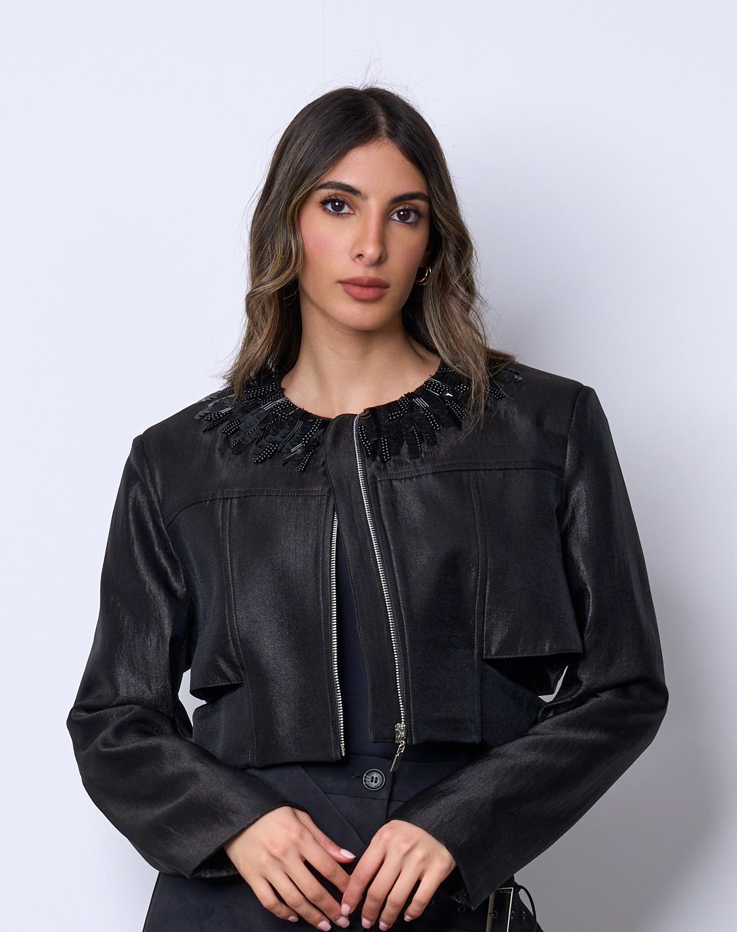 Onyx Cropped Jacket