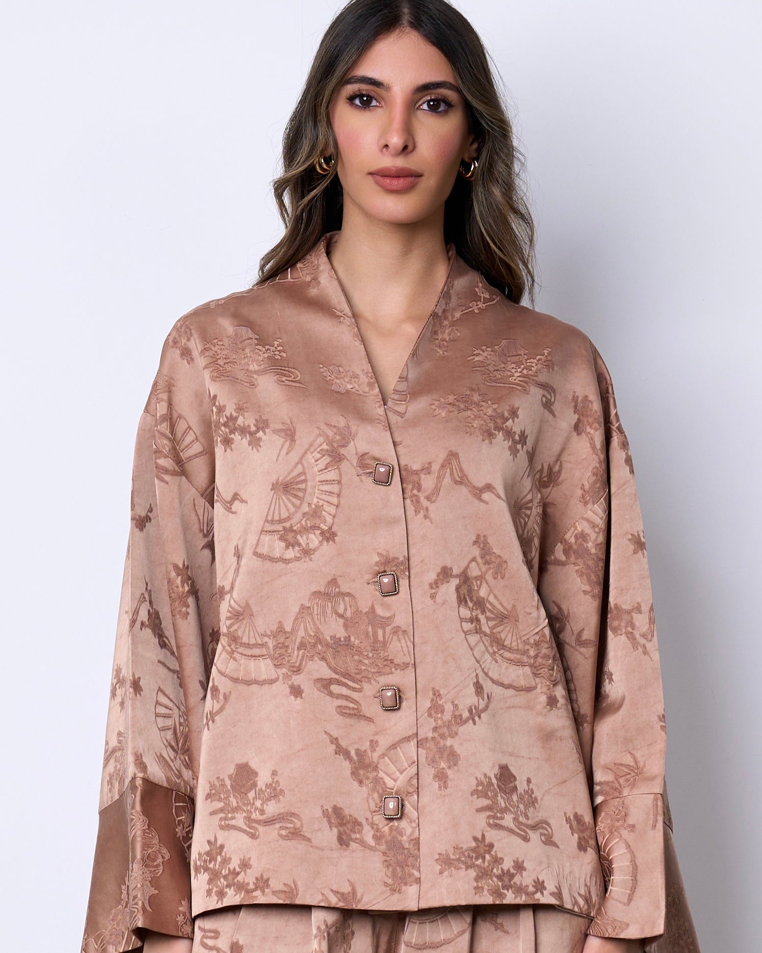 Dusty Peach silk Set