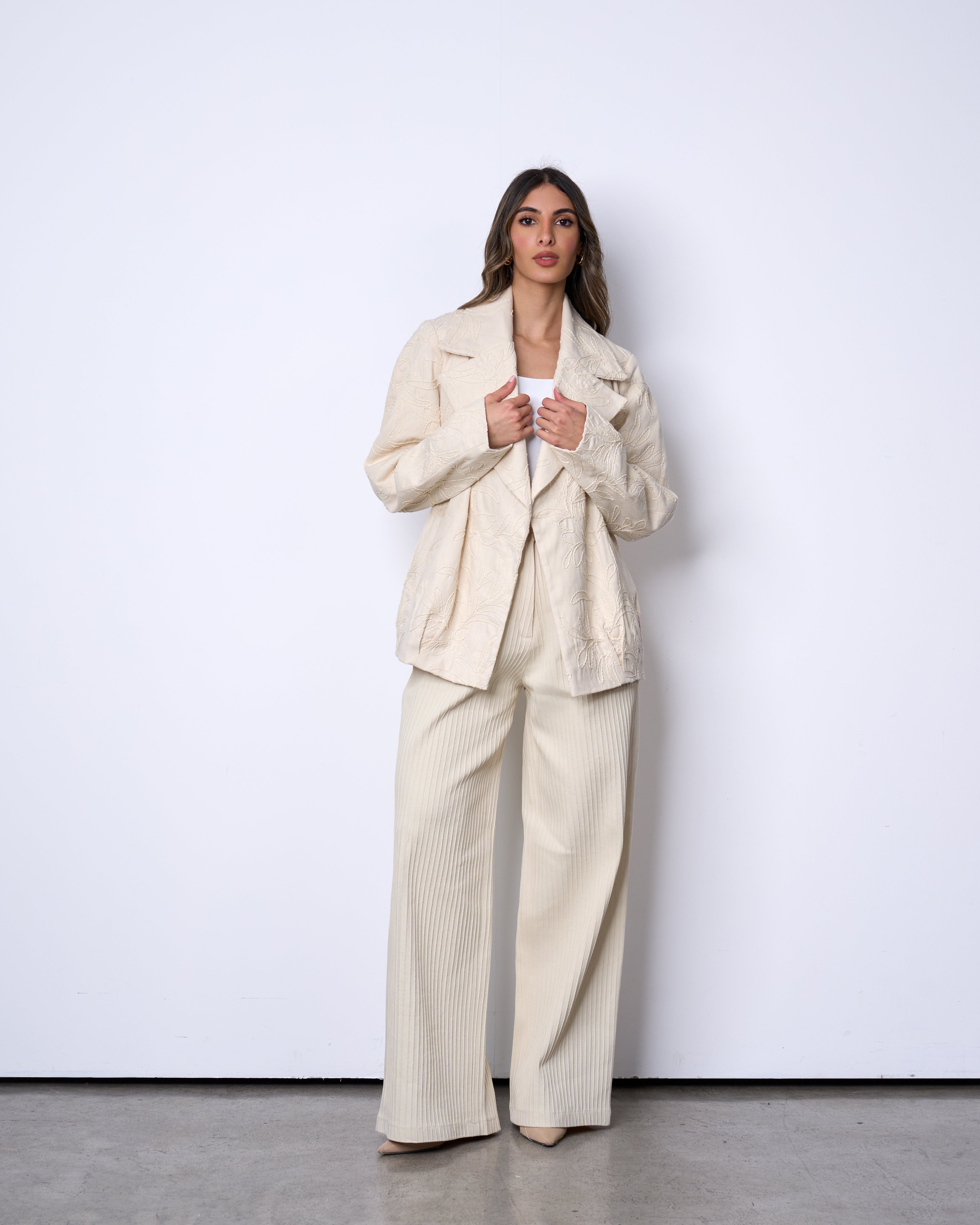 Ecru Embroidered Jacket