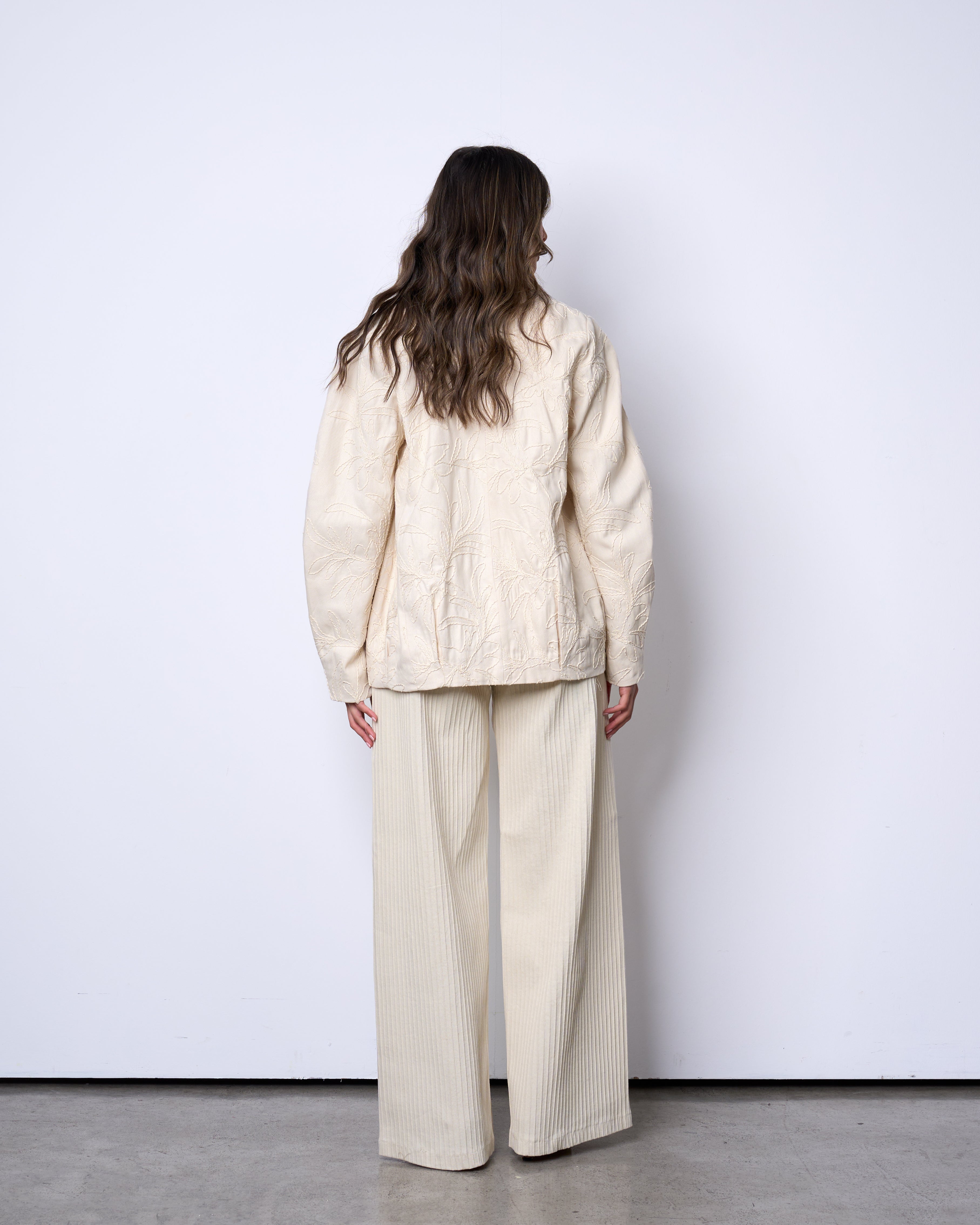 Ecru Embroidered Jacket