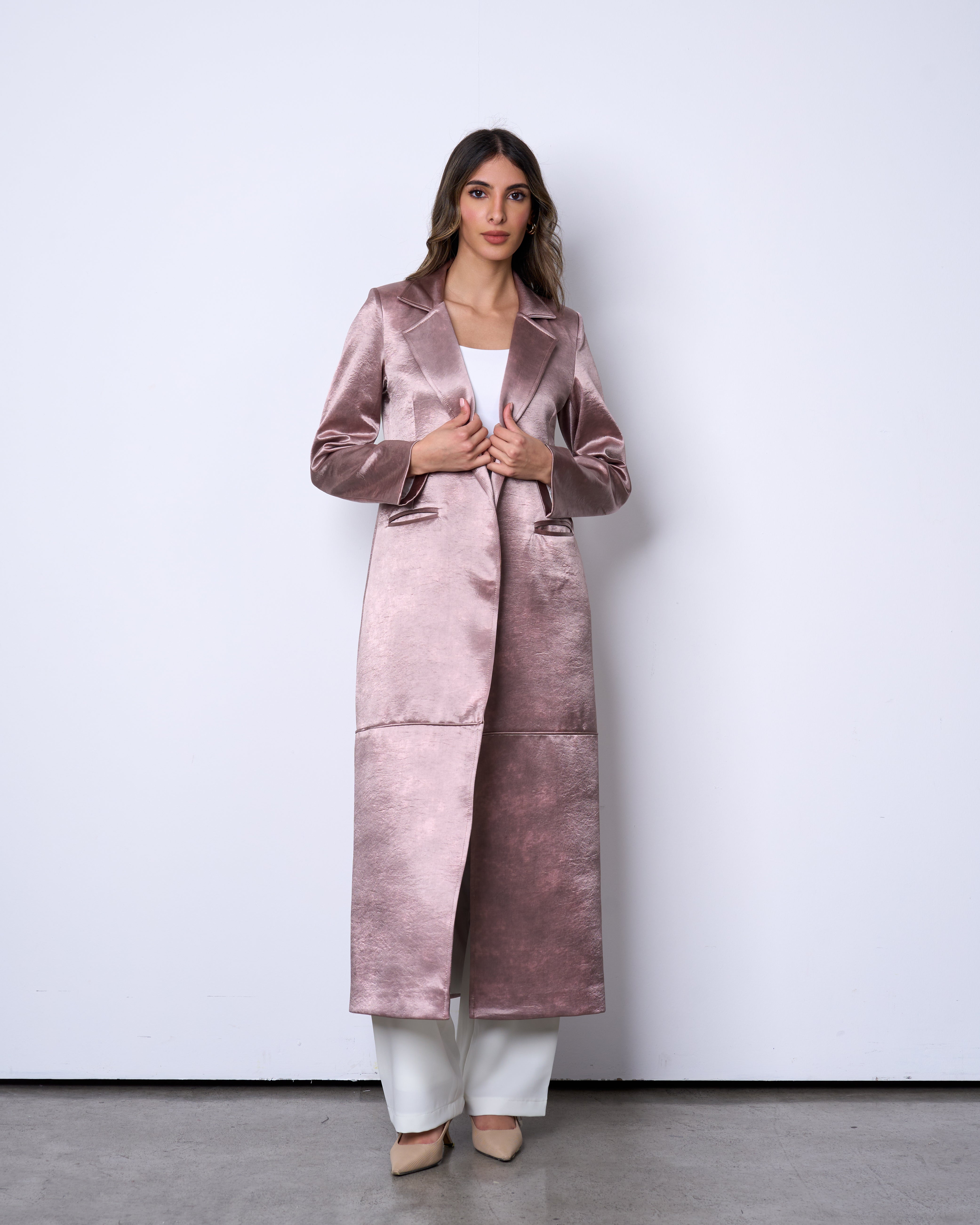 Blush Pink long blazer