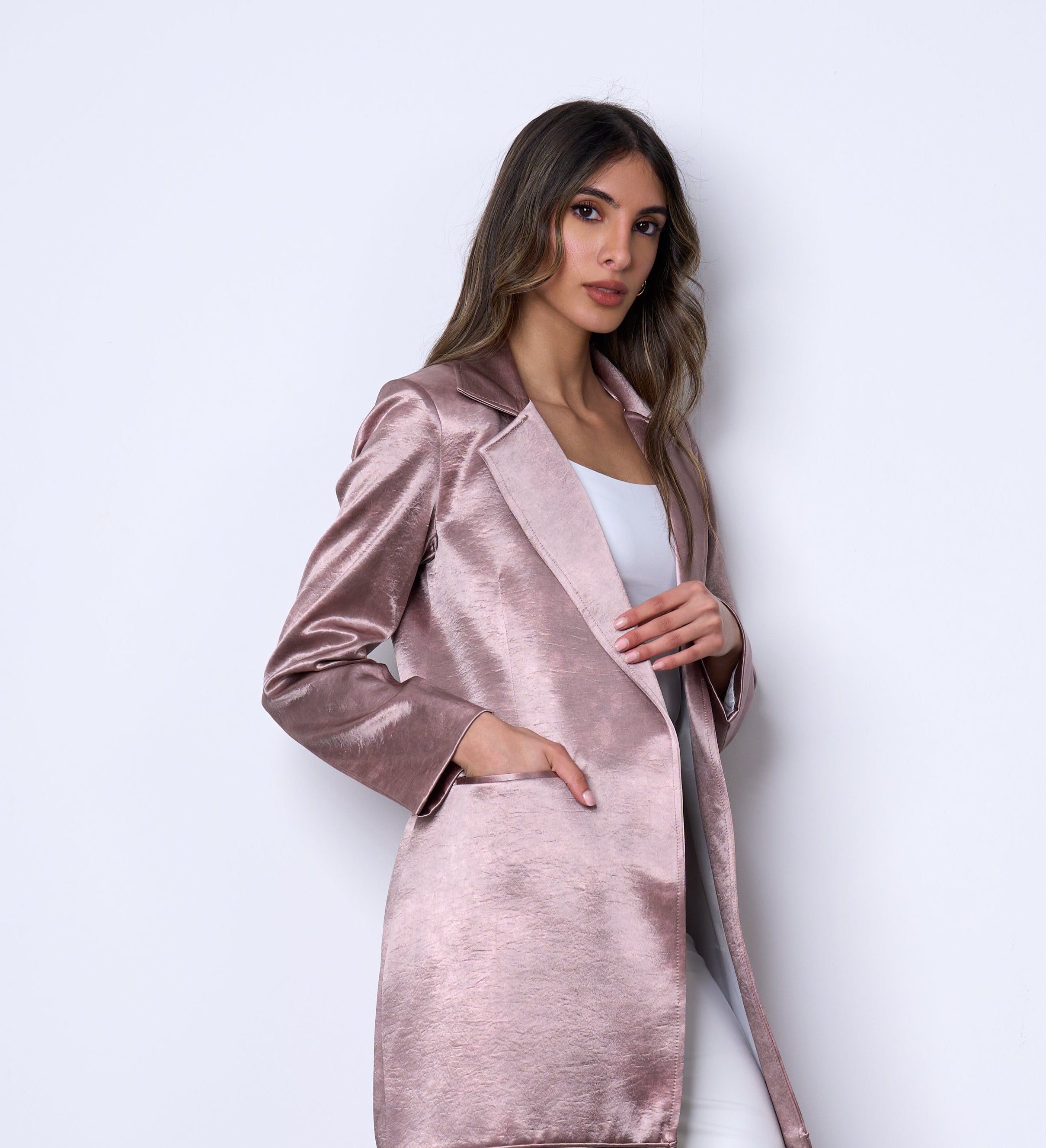 Blush Pink long blazer