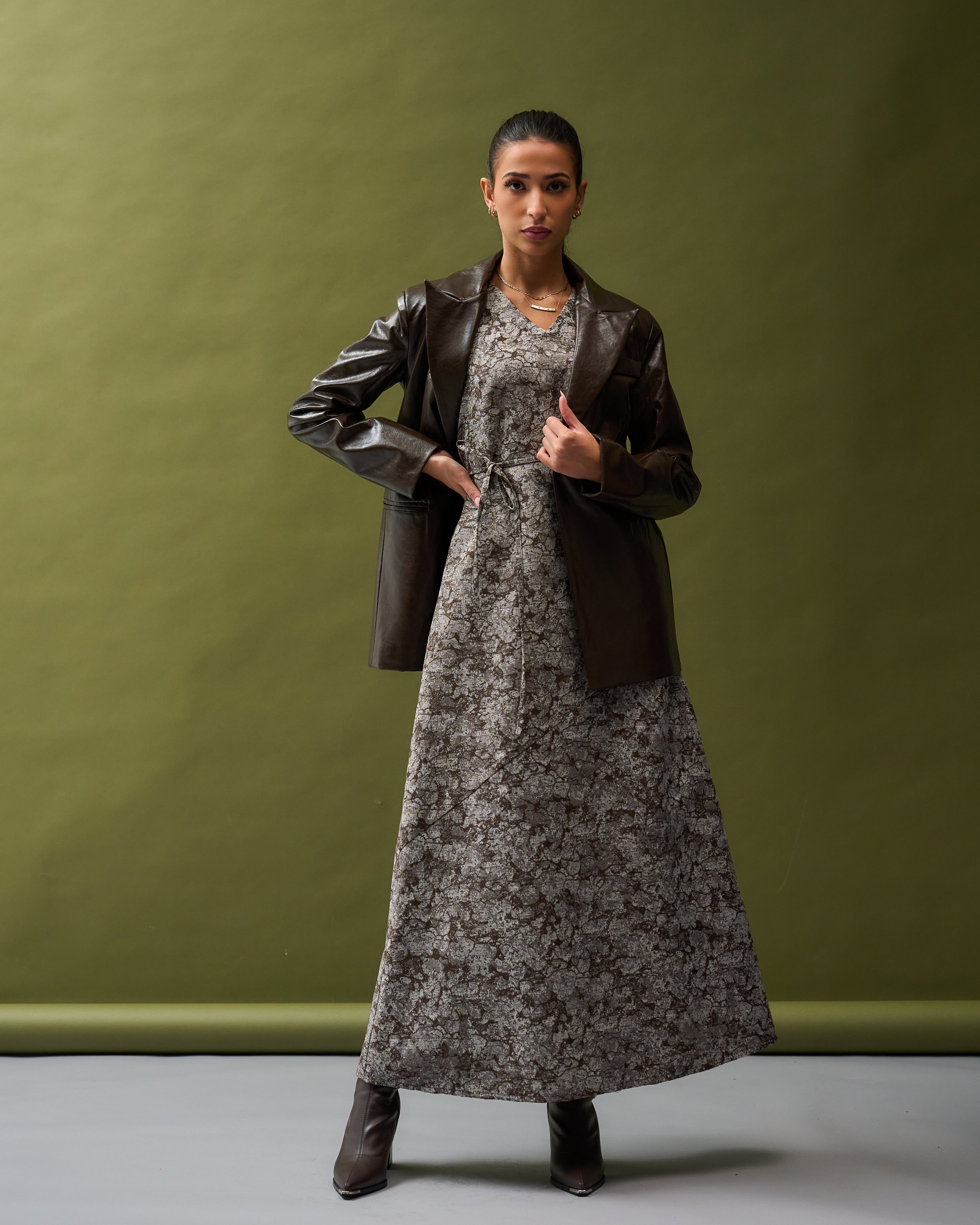 Chocolate Leather blazer