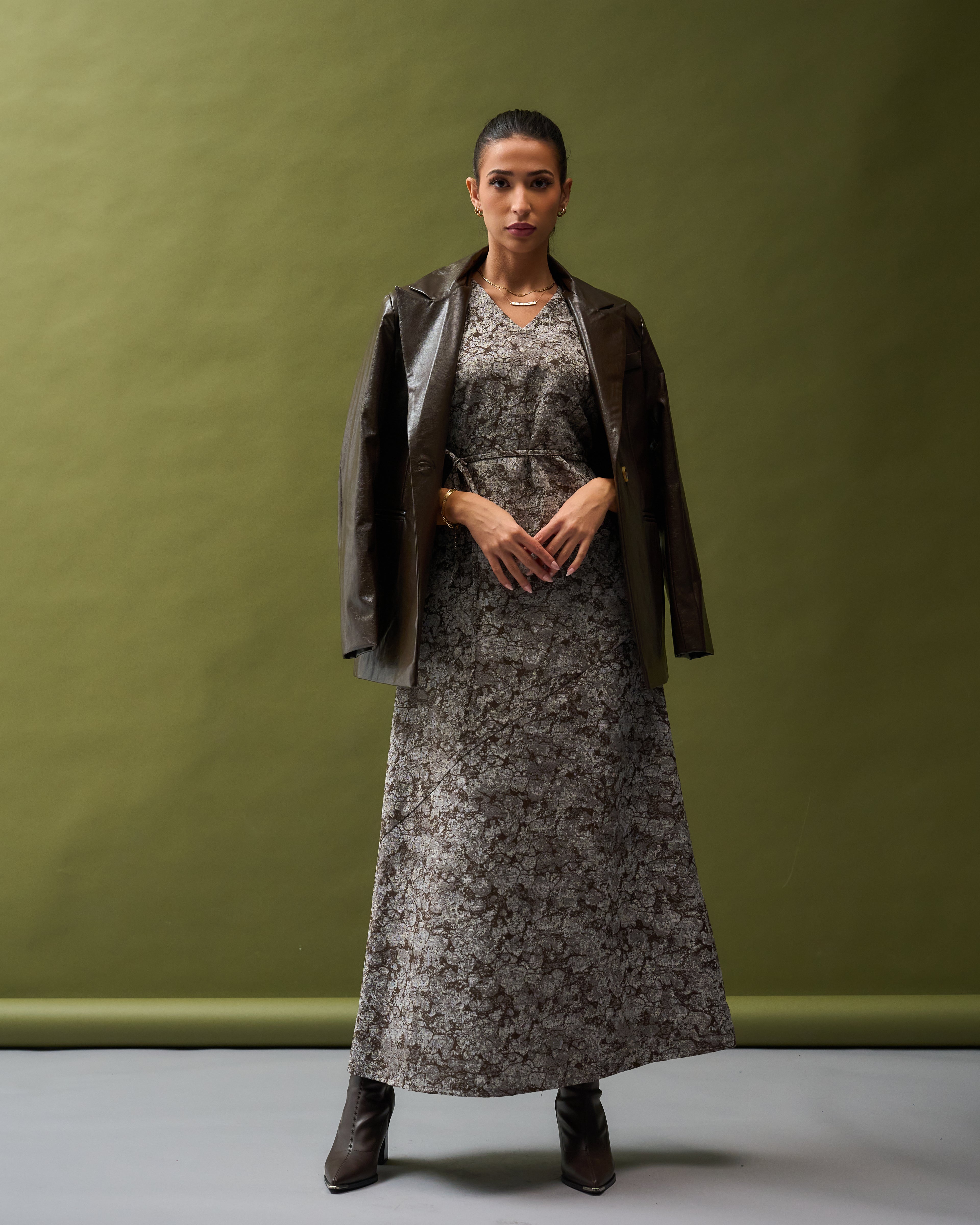 Chocolate Leather blazer