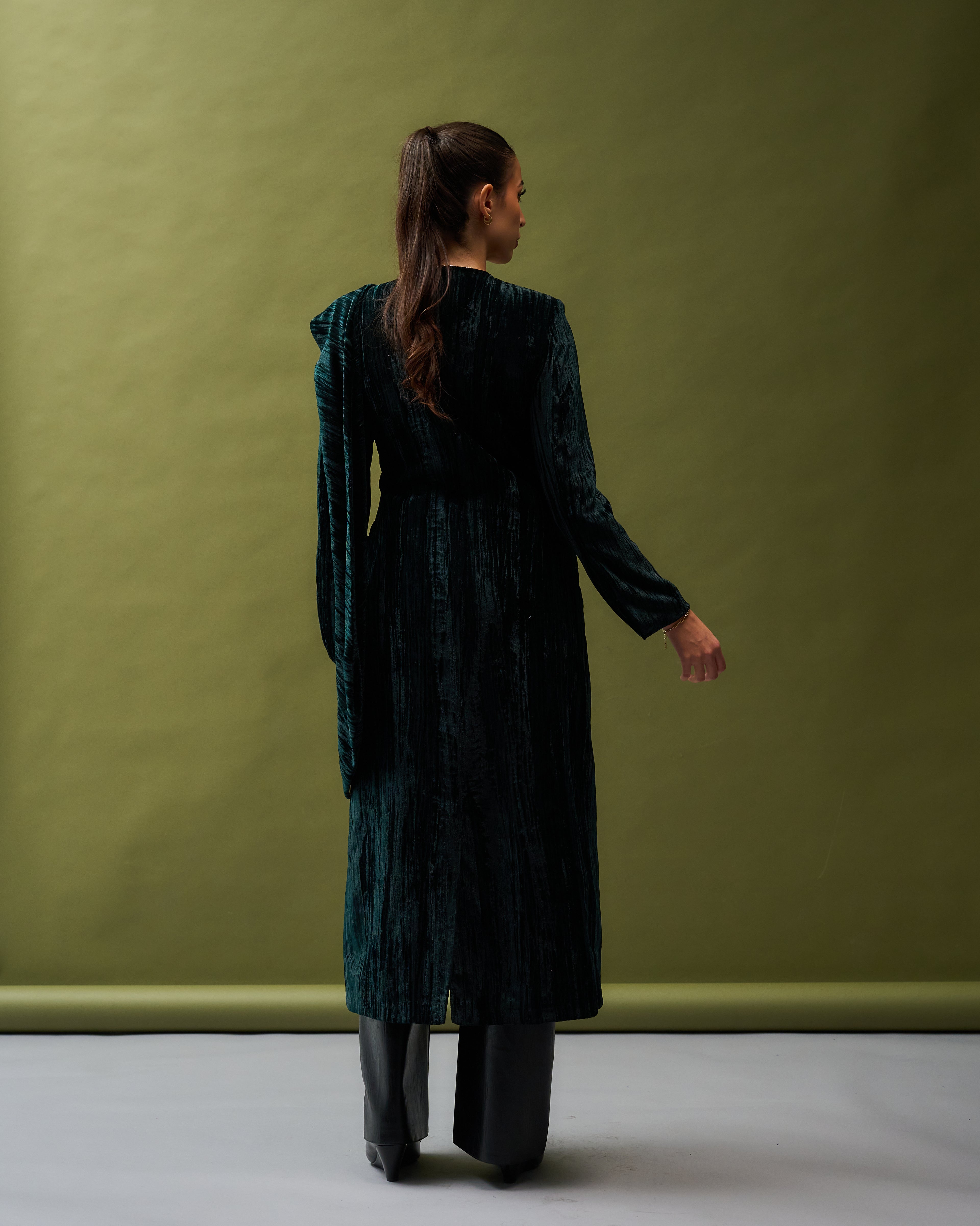 Deep Green Velvet Blazer