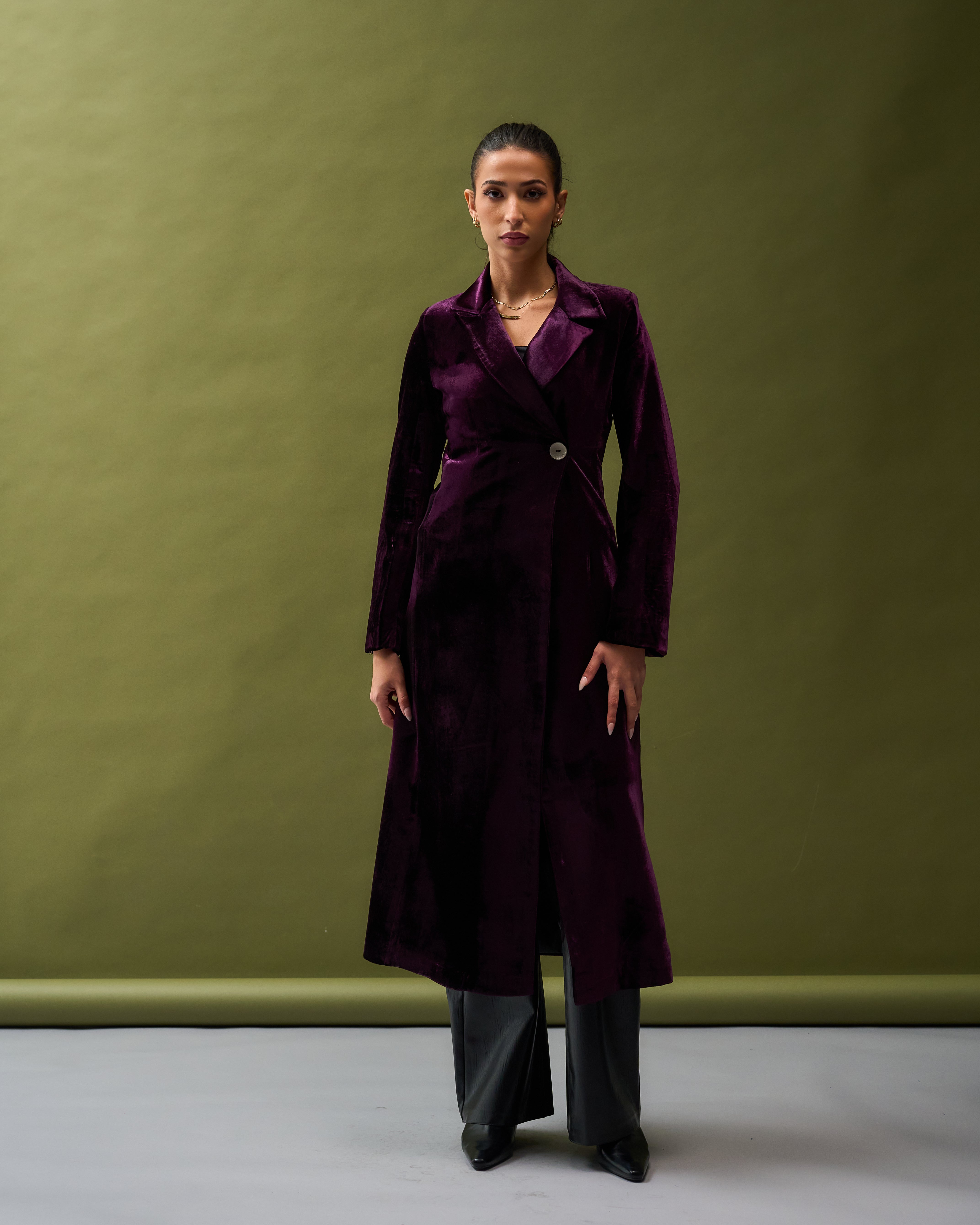 Aubergine Velvet blazer