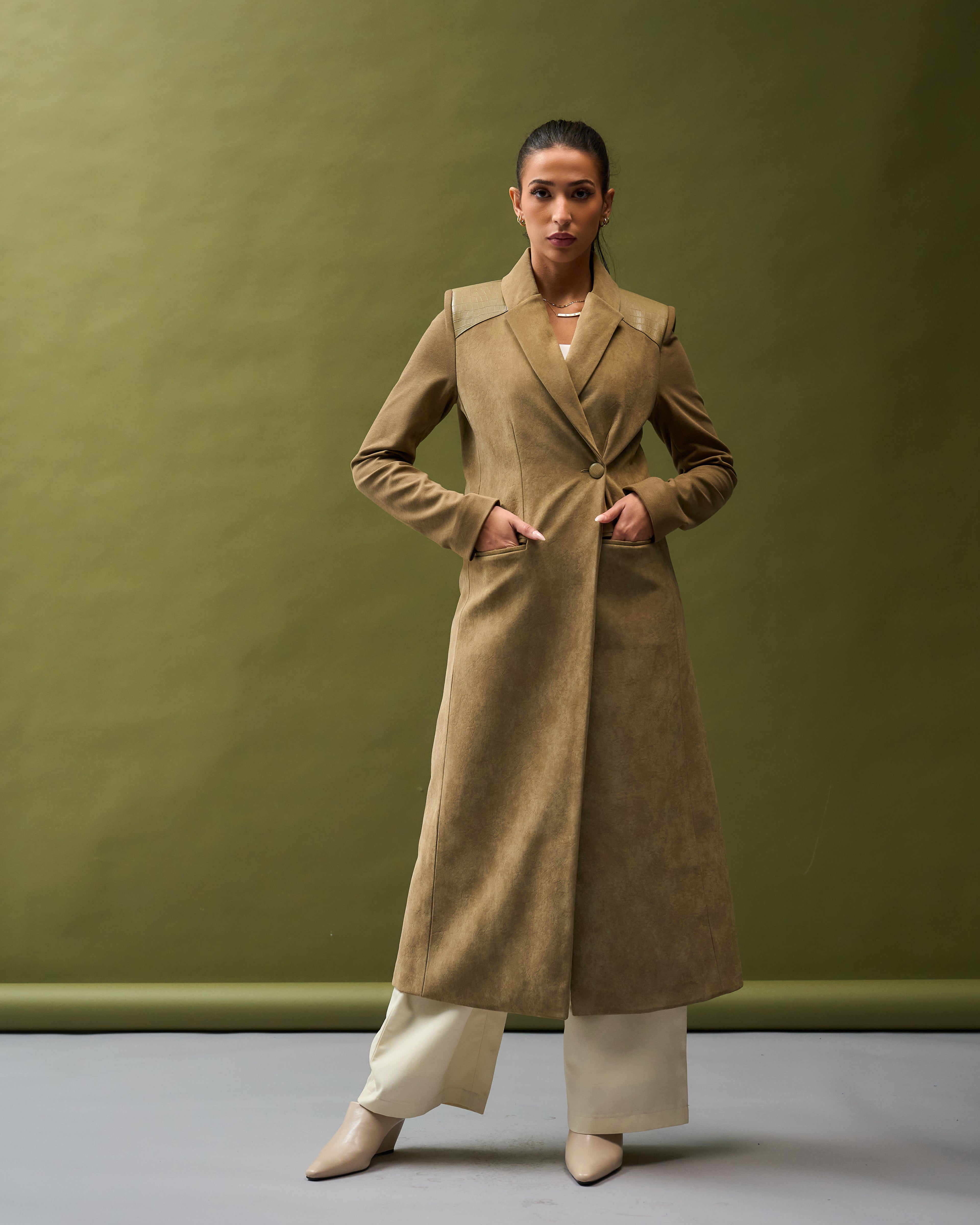 Croc Shoulder Leather blazer