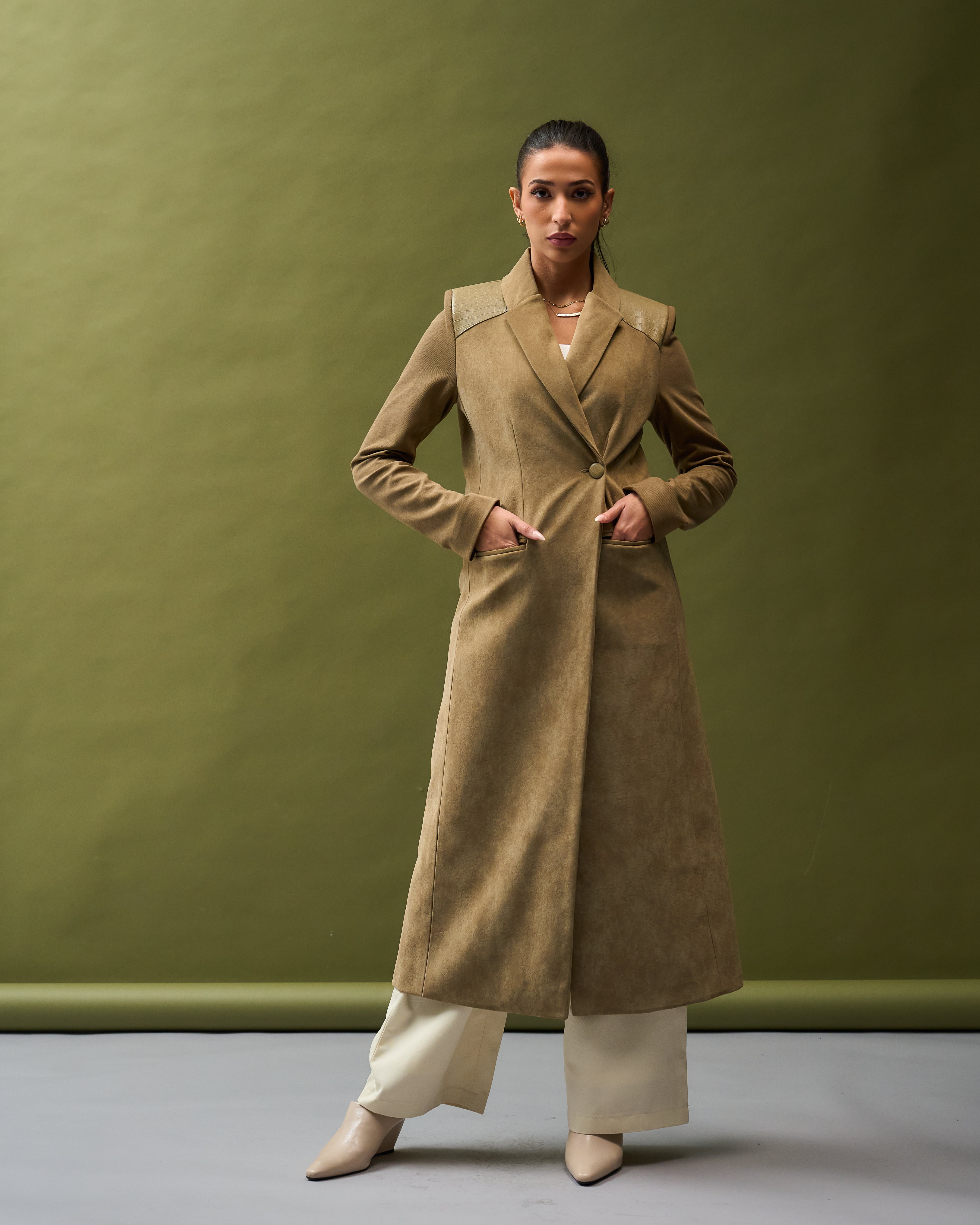 Croc Shoulder Leather blazer