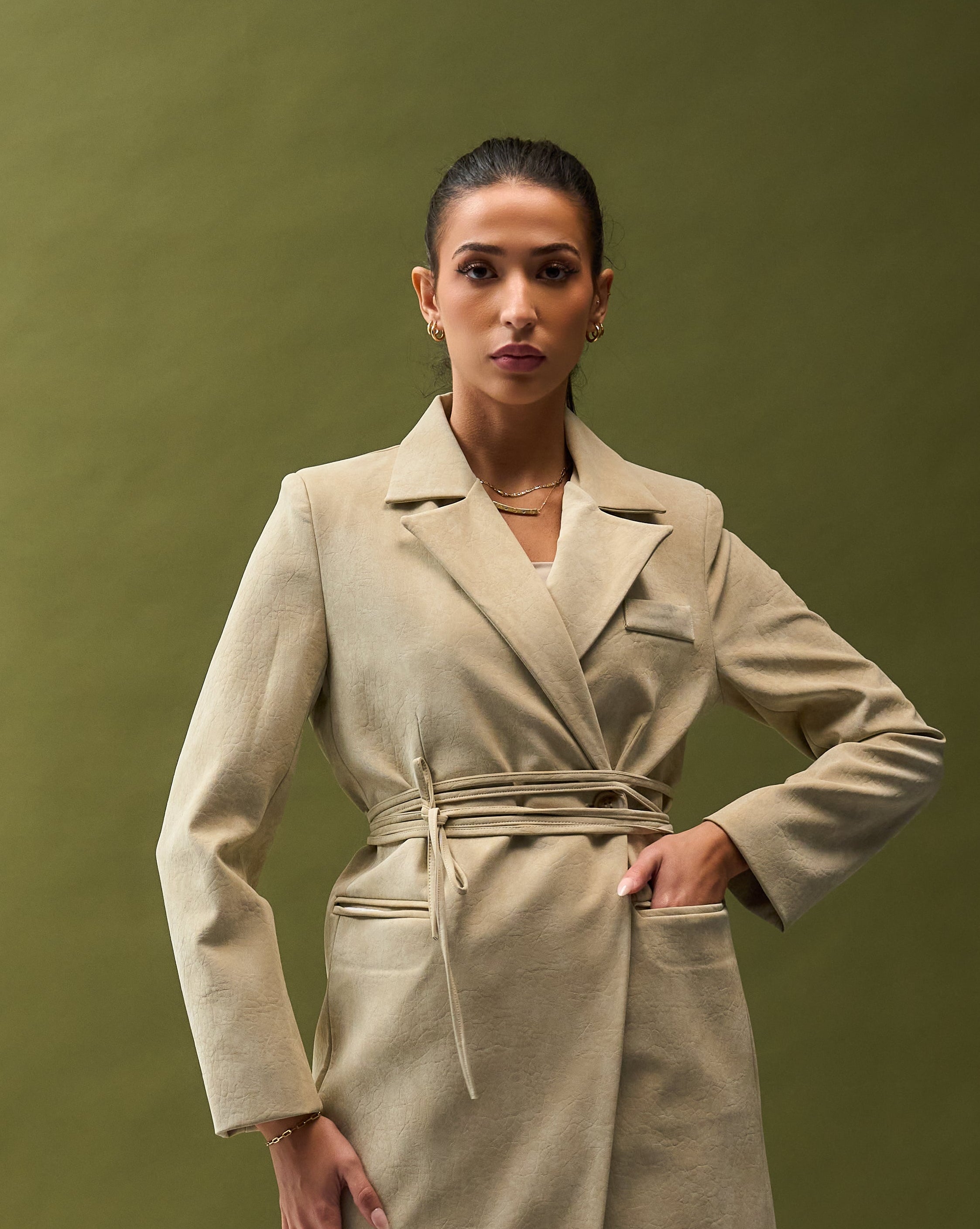 Cream Luxe Tailored blazer