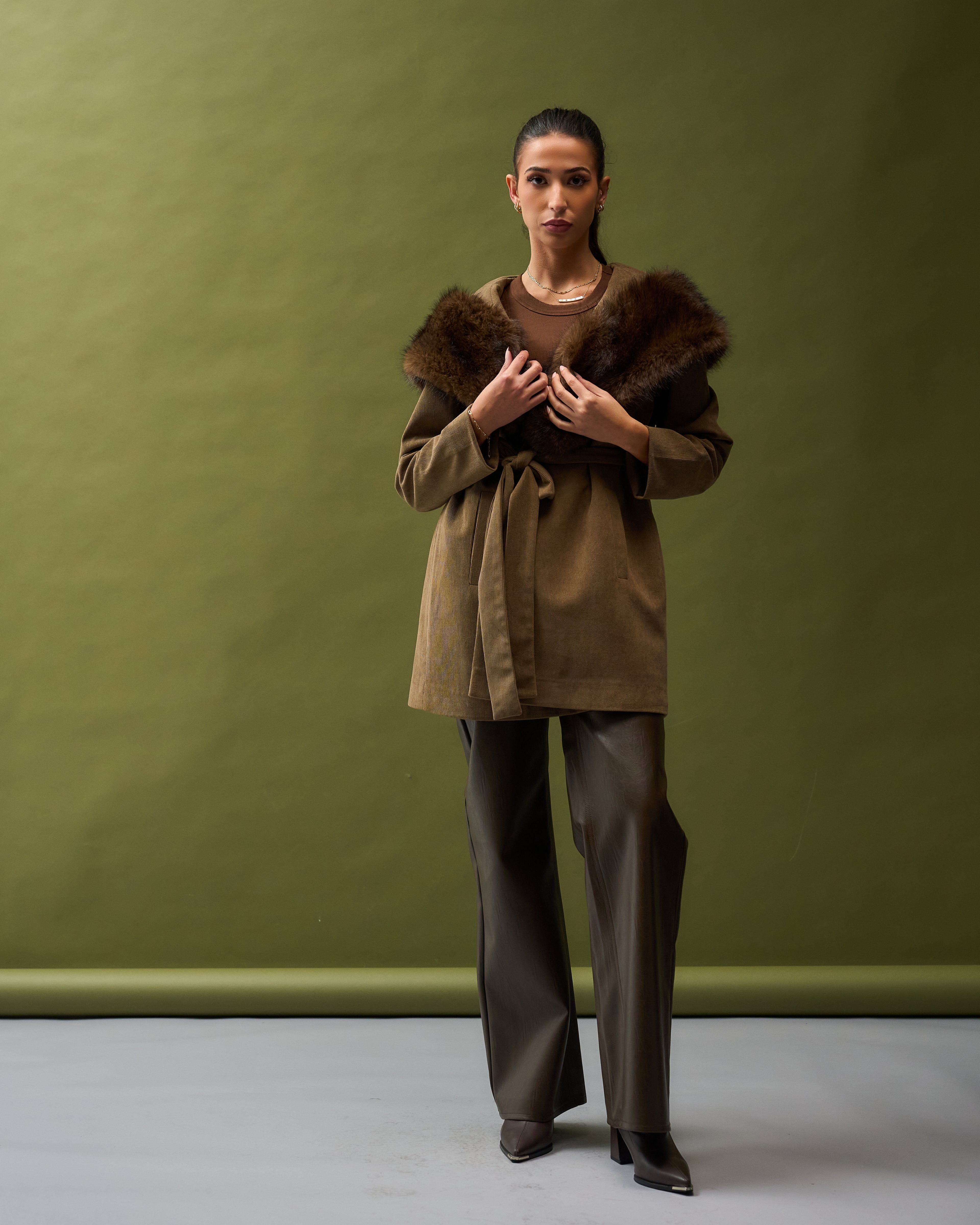 Fur Collar Corduroy jacket