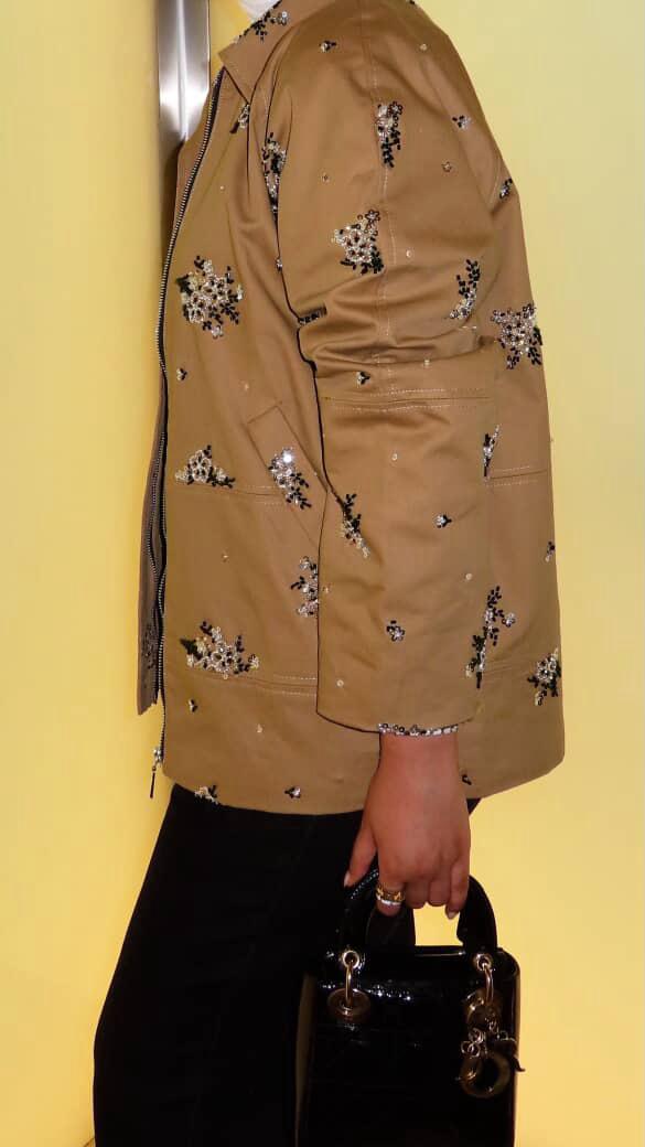 Camel Embellished Jacket