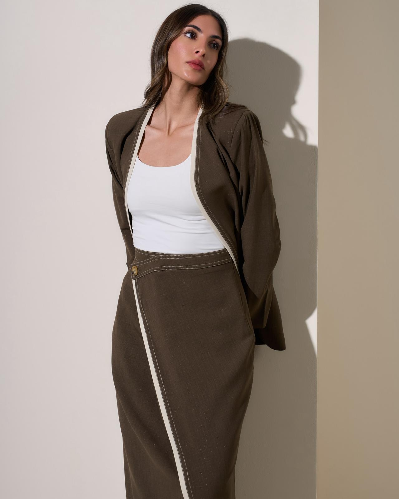 OVERSIZED BLAZER & SKIRT SET